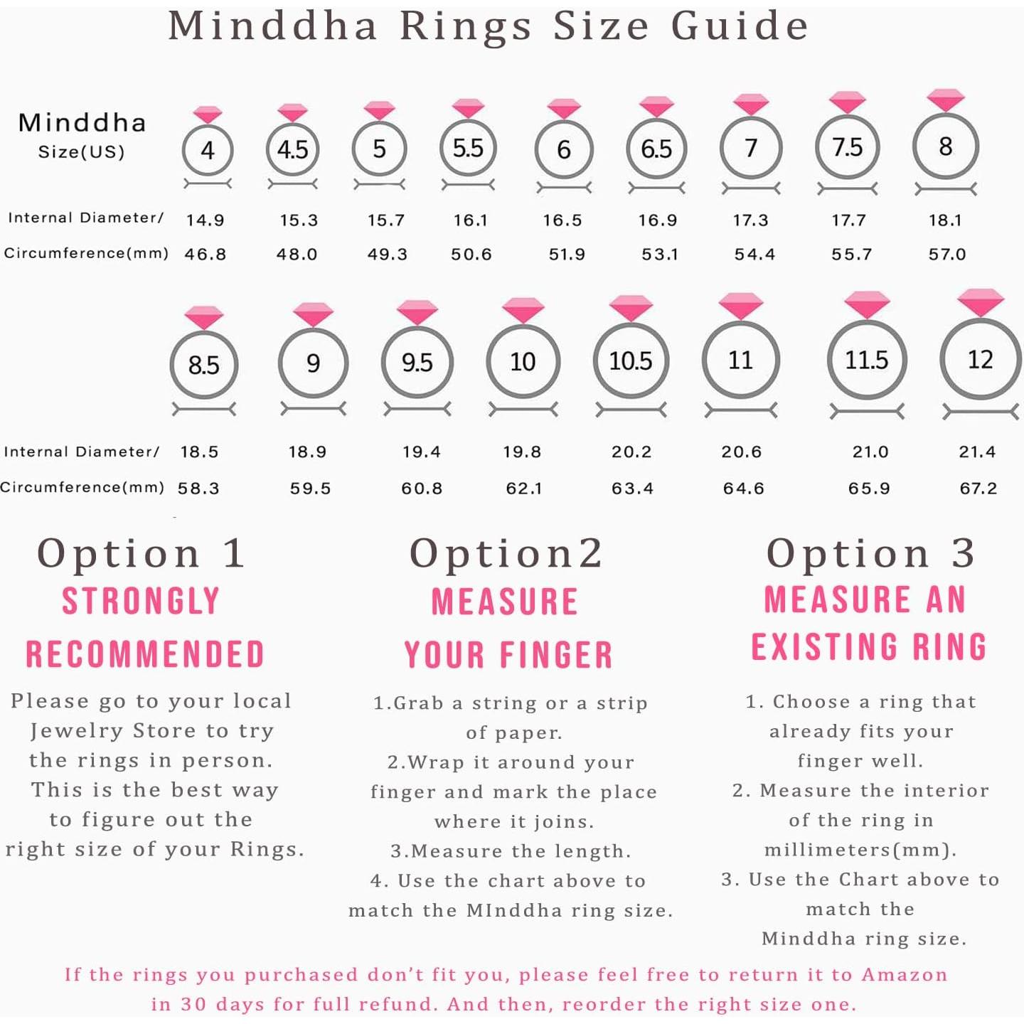 Anillo MINDDHA Baño de Oro 14K 2mm con Zirconia Cubica - Tamaño 9