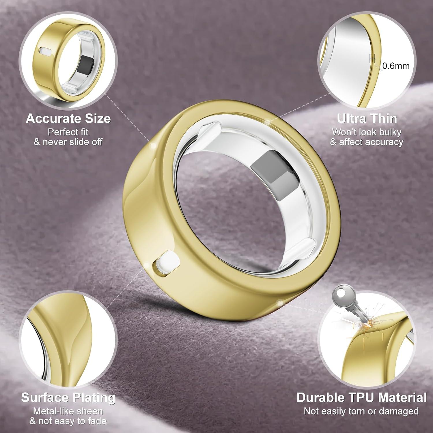 Paquete de 4 fundas TPU para Oura Ring Gen 4 y Gen 3