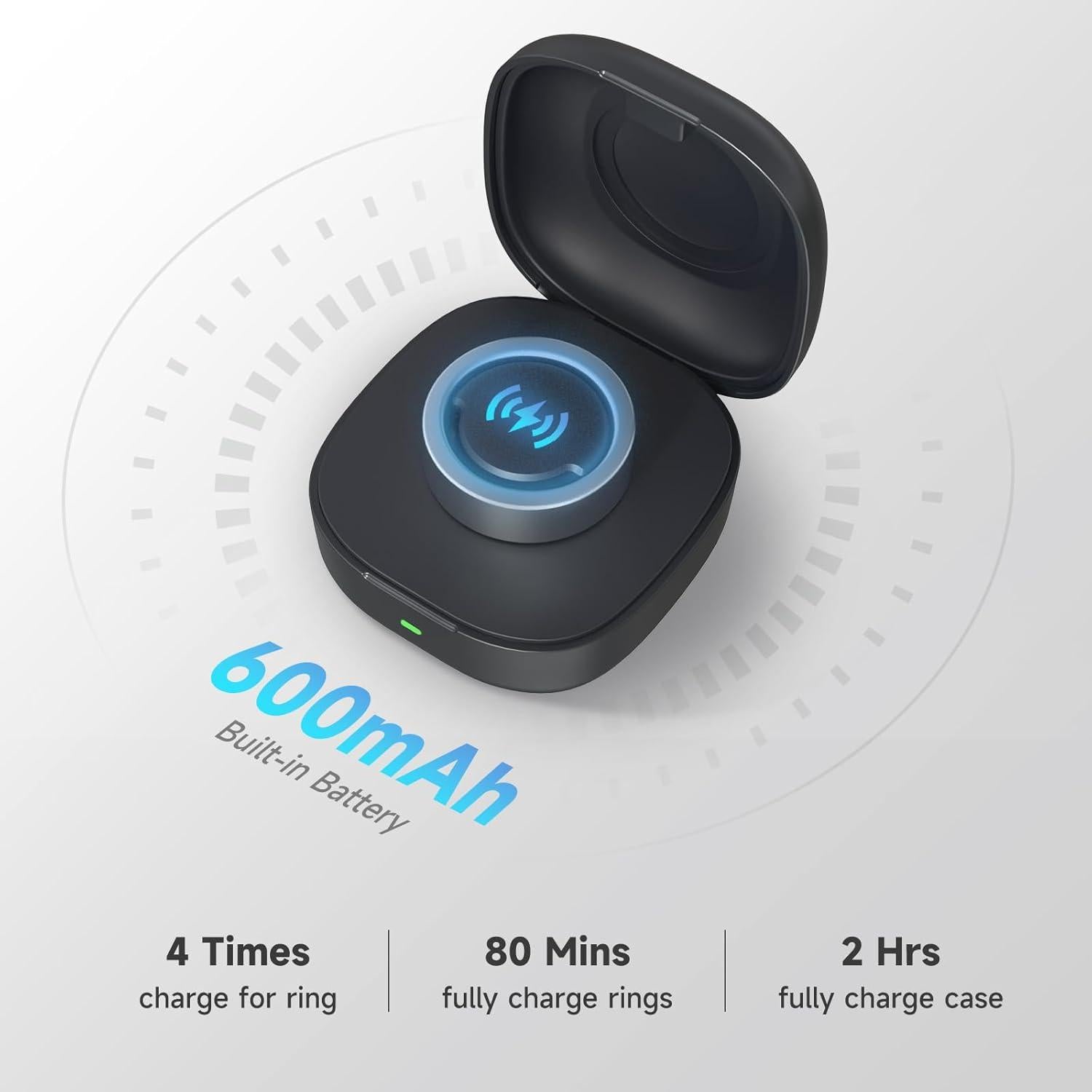 Funda de Carga Inalámbrica Vodi Mosa para Oura Ring Gen3 Tamaño 10