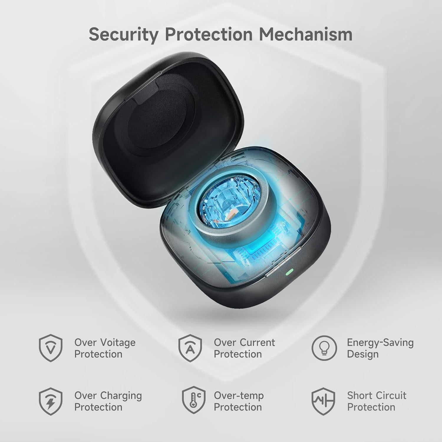 Funda de Carga Inalámbrica Vodi Mosa para Oura Ring Gen3 Tamaño 10