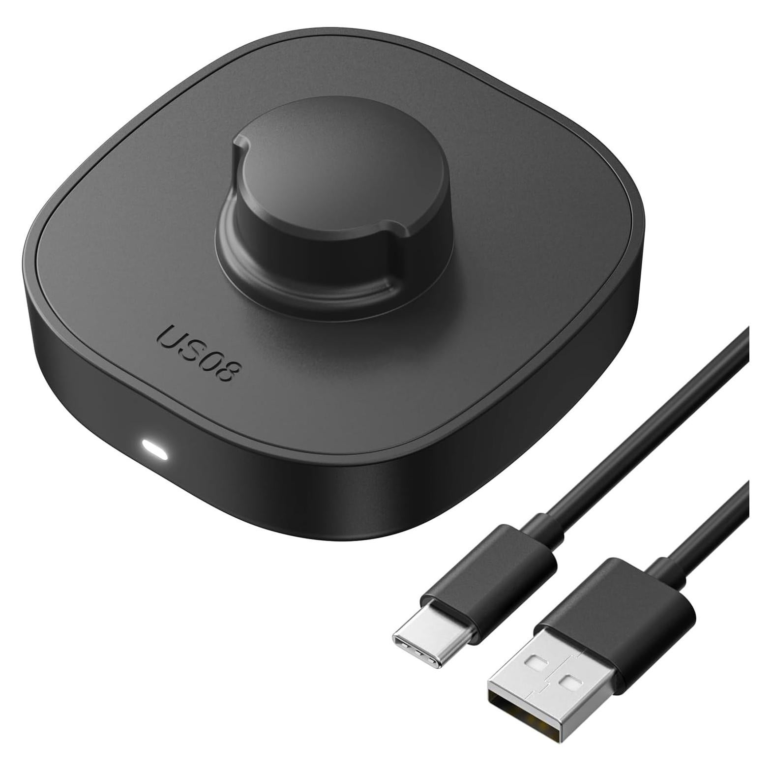 Cargador Rápido Oura Ring Gen3 Tamaño 8 USB-C Negro