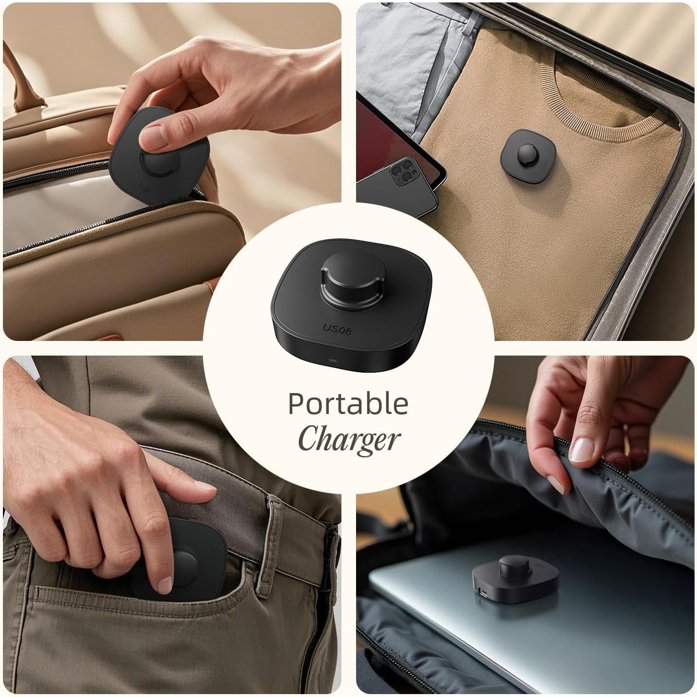 Cargador Rápido Oura Ring Gen3 Tamaño 8 USB-C Negro