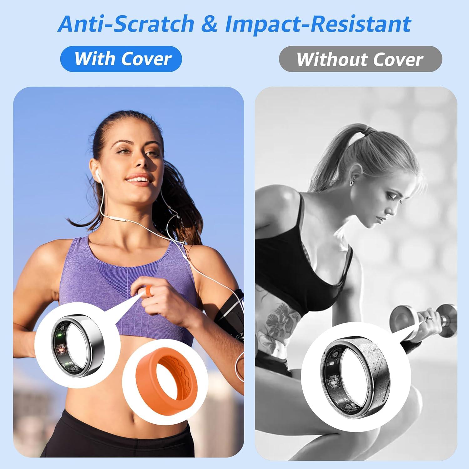 Paquete de 16 fundas de silicona Bougraite para anillo inteligente