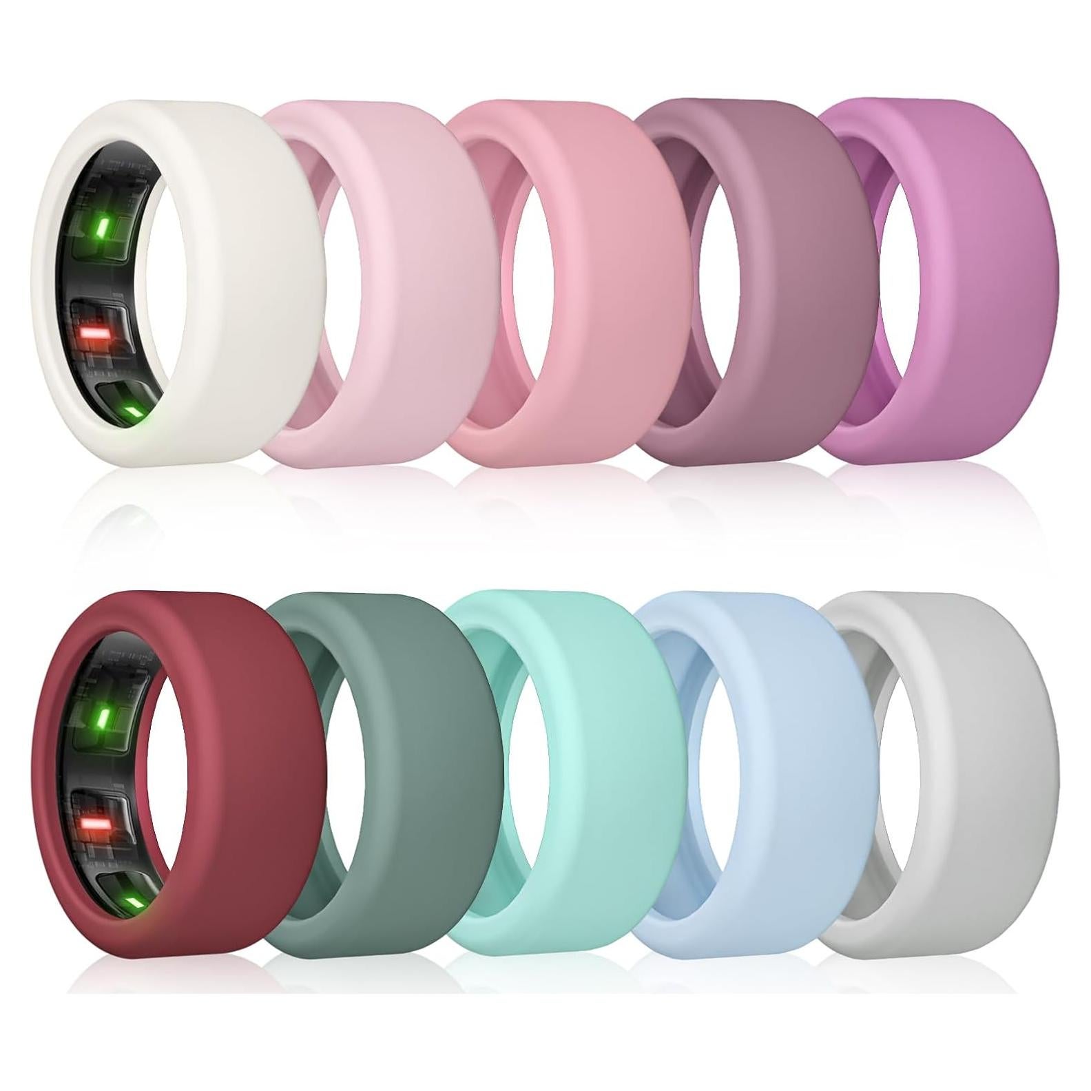 Paquete de 10 fundas de silicona NewJourney para Oura Ring