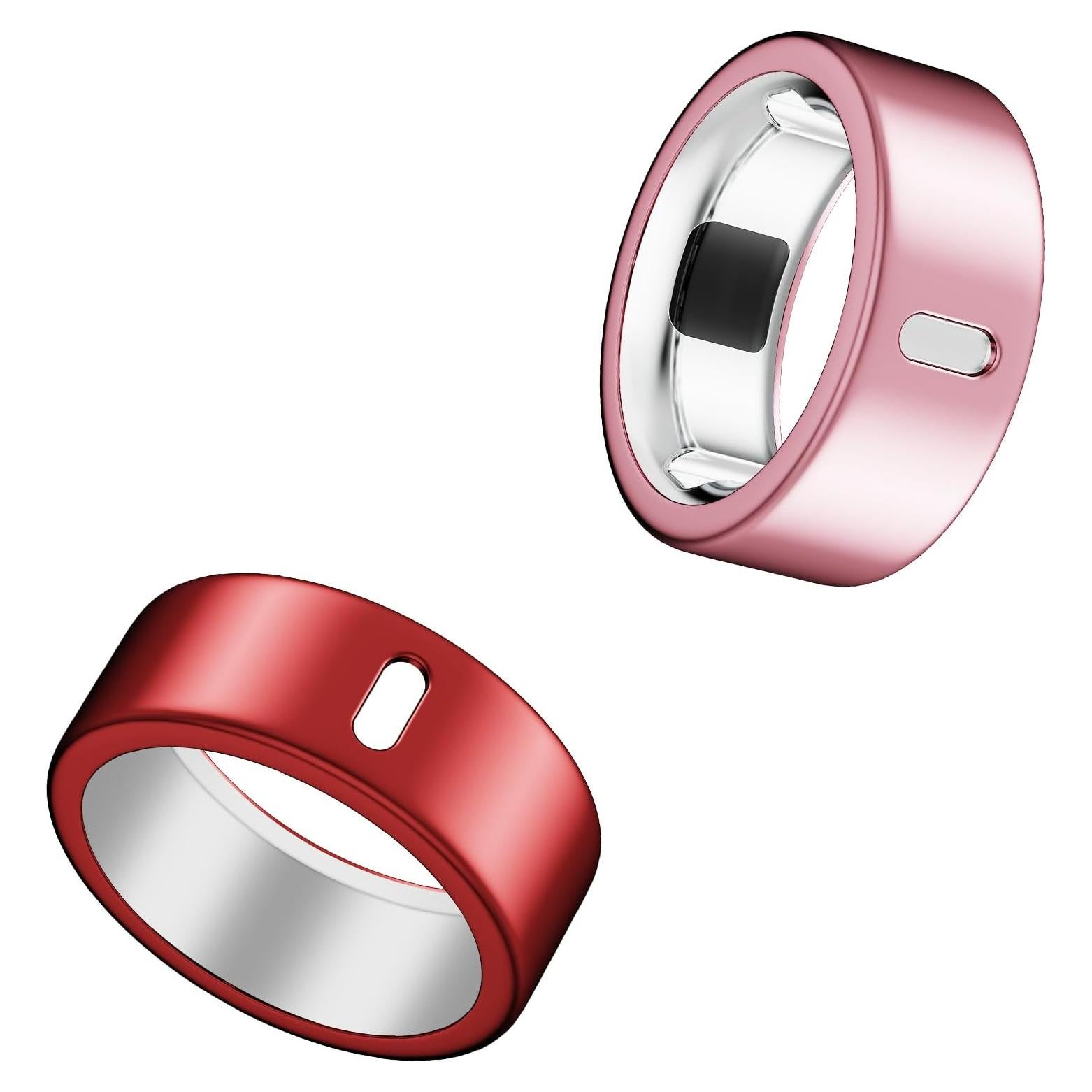 Cubierta TPU para Oura Ring 4/Gen 3 - Rosa y Rojo, Tamaño 10