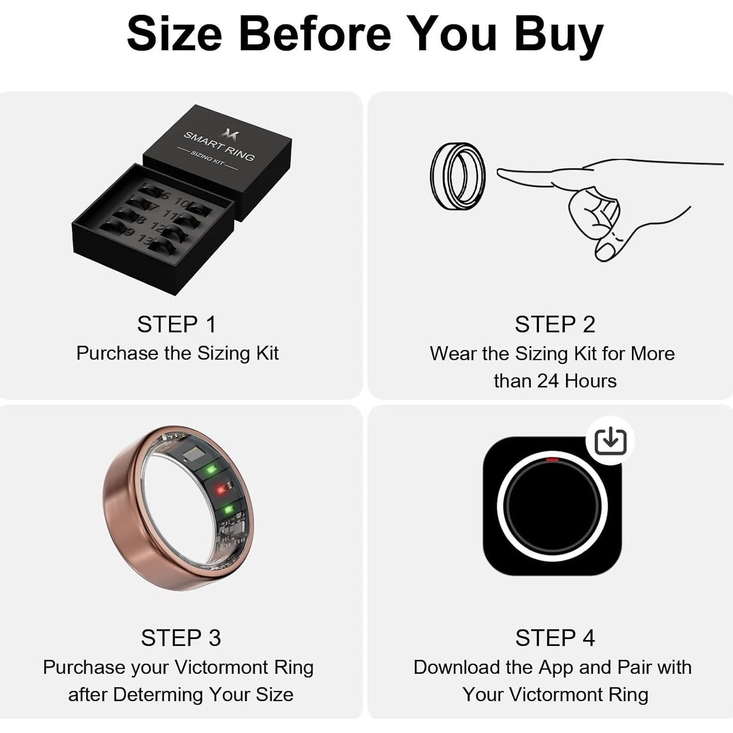 Anillo Inteligente Vic Oro Rosa 7 - Monitor de Salud y Sueño