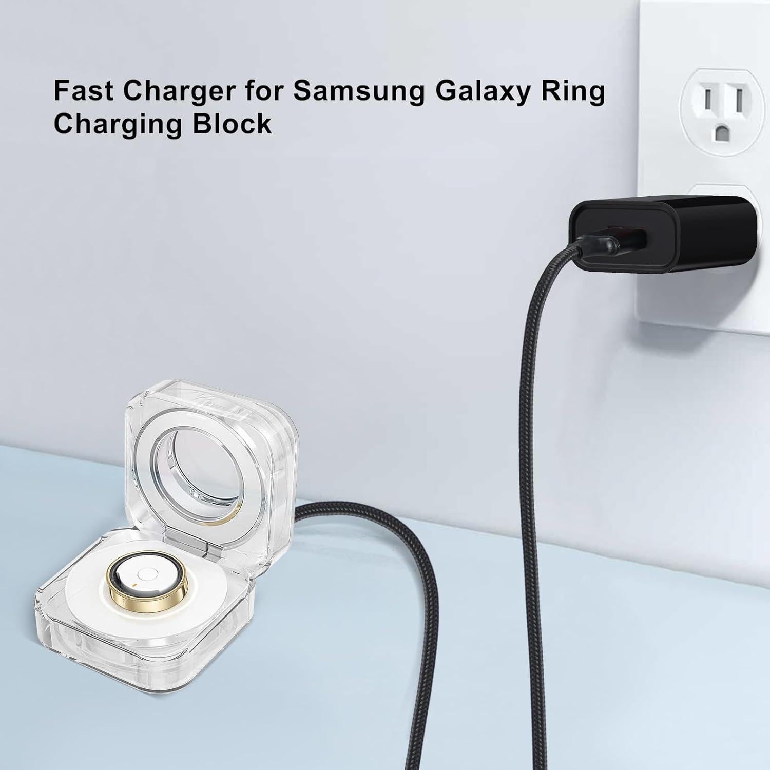Cargador rápido USB 18W para Oura Ring 4/3 y Samsung Galaxy Ring