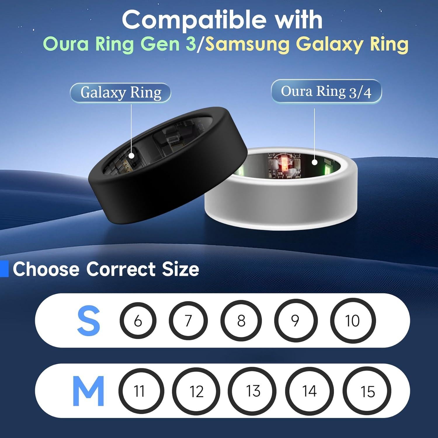 Cubiertas de Silicona Anti-Rasguños para Anillo Oura - 8 Piezas