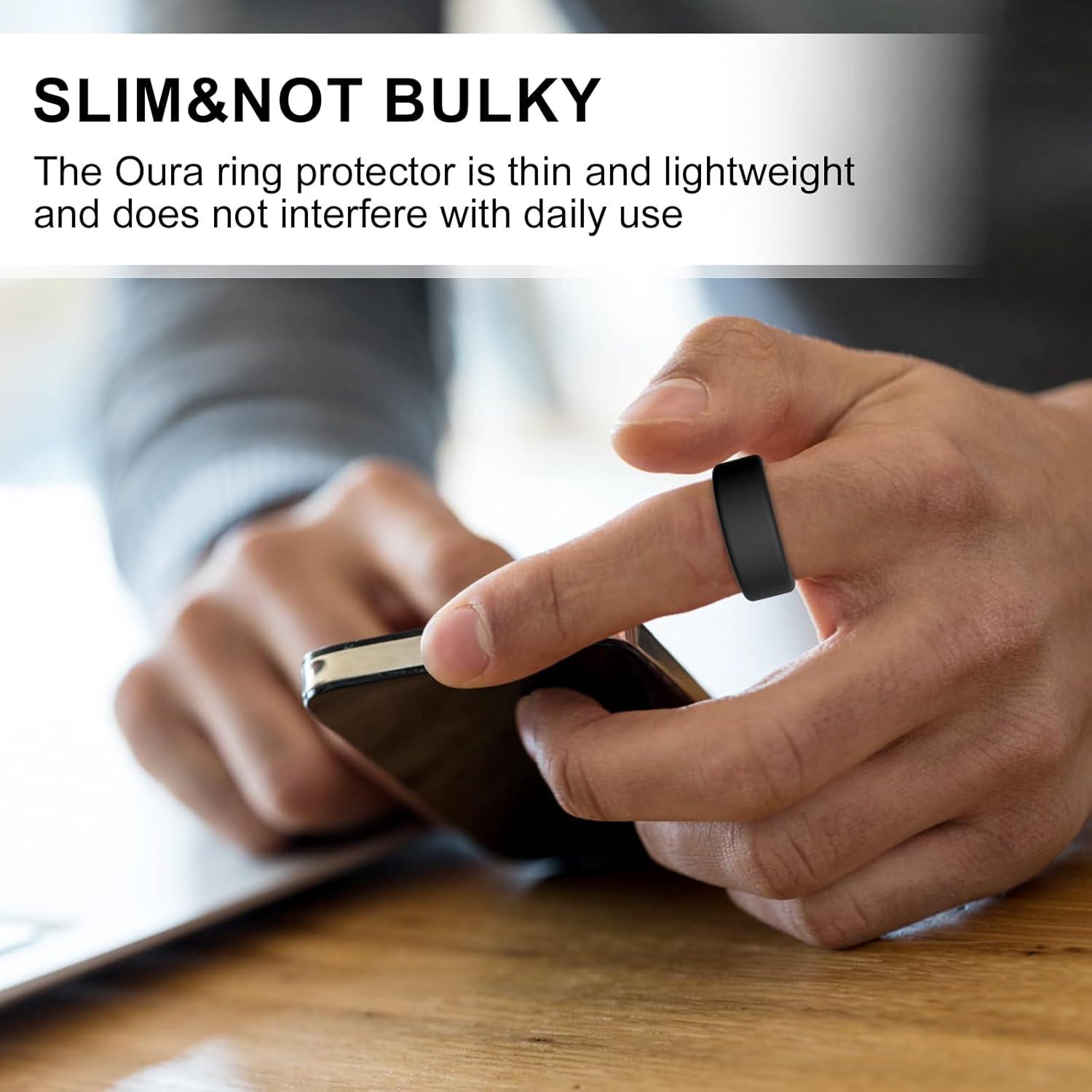 Funda de Silicona Elástica Bimanpap para Anillo Oura Gen 3 - Púrpura S