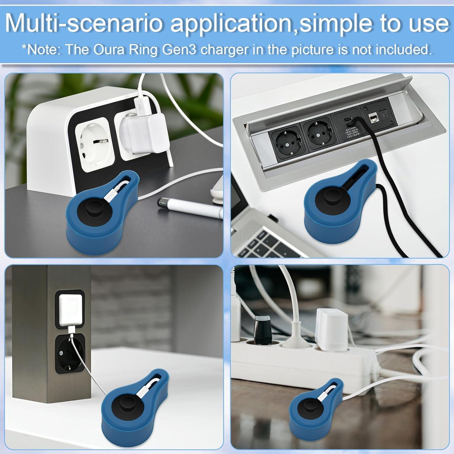 Funda Protectora de Silicona para Cargador Oura Ring Gen3 - Azul