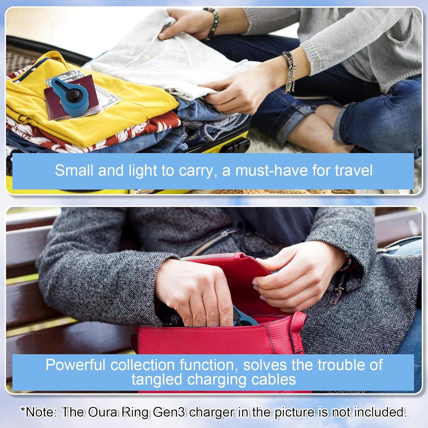 Funda Protectora de Silicona para Cargador Oura Ring Gen3 - Azul