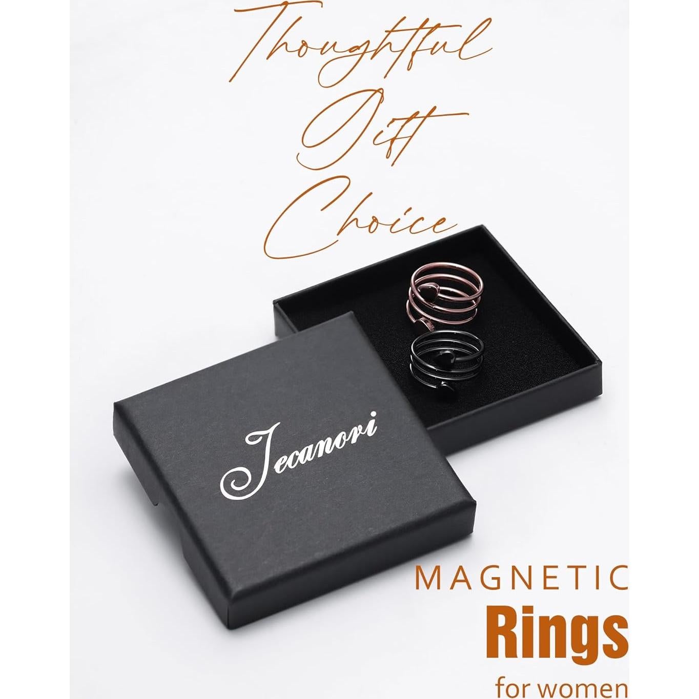 Anillo Magnético de Cobre Jecanori para Mujeres Ajustable