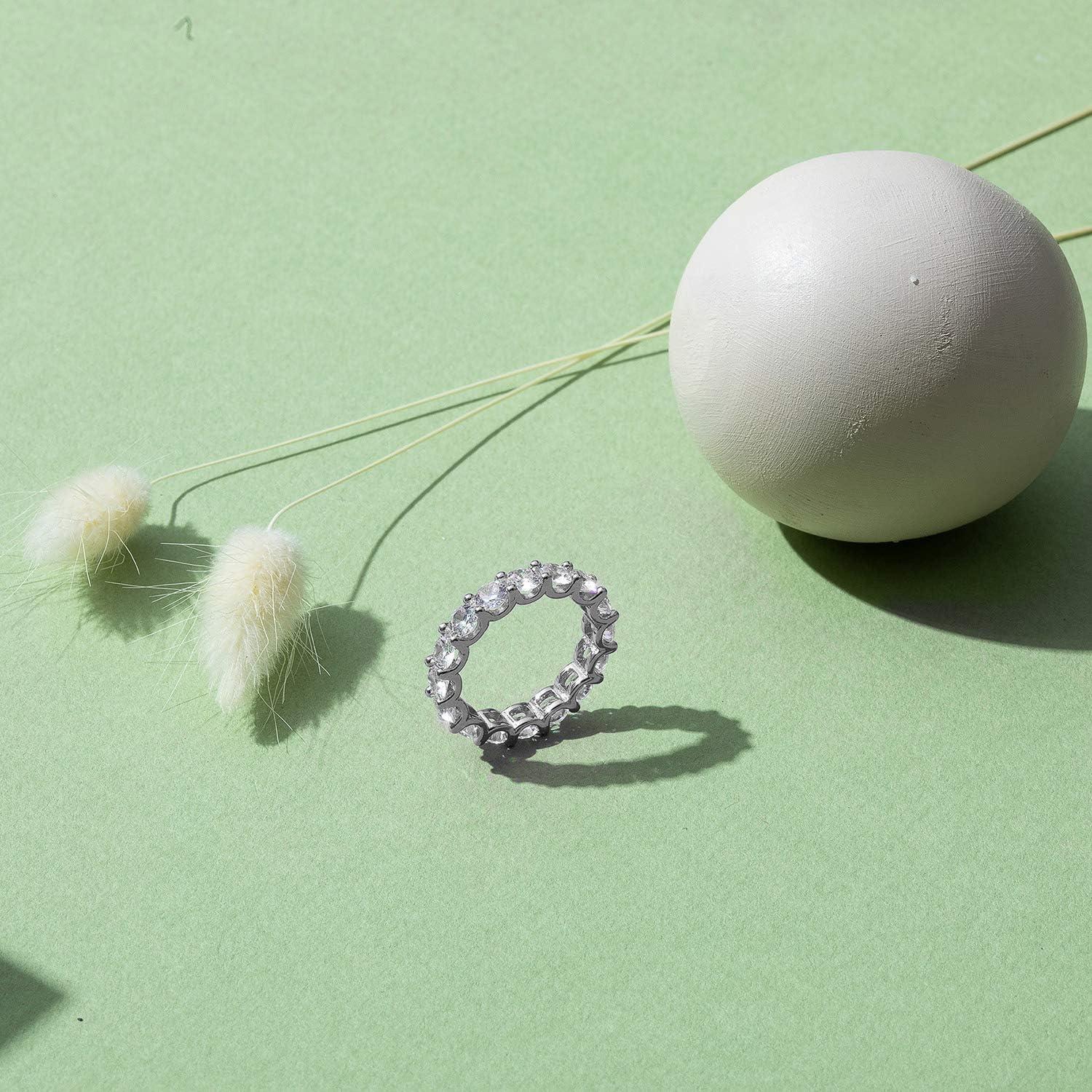 Anillos de Amor Apilables PAVOI Oro 14K 4mm Zirconia Cubica