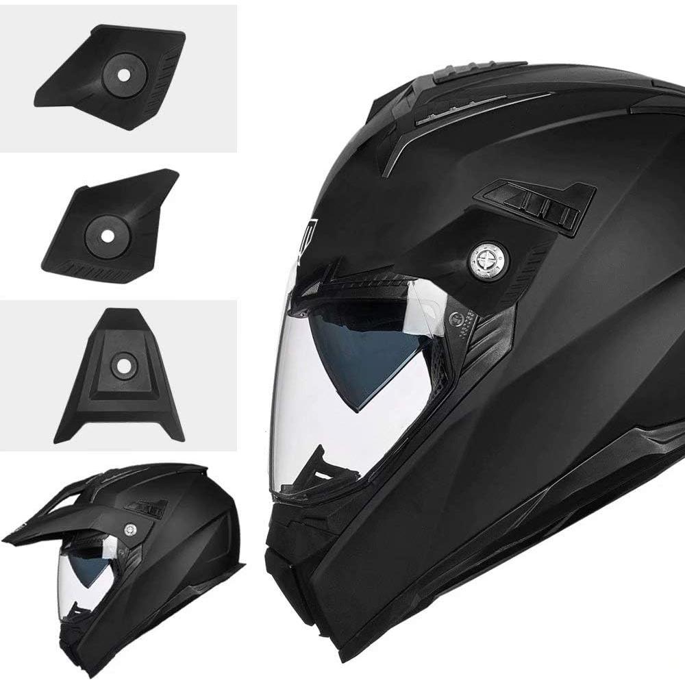 Casco ILM 606V Doble Deporte Motocross Verde 55-64 CM