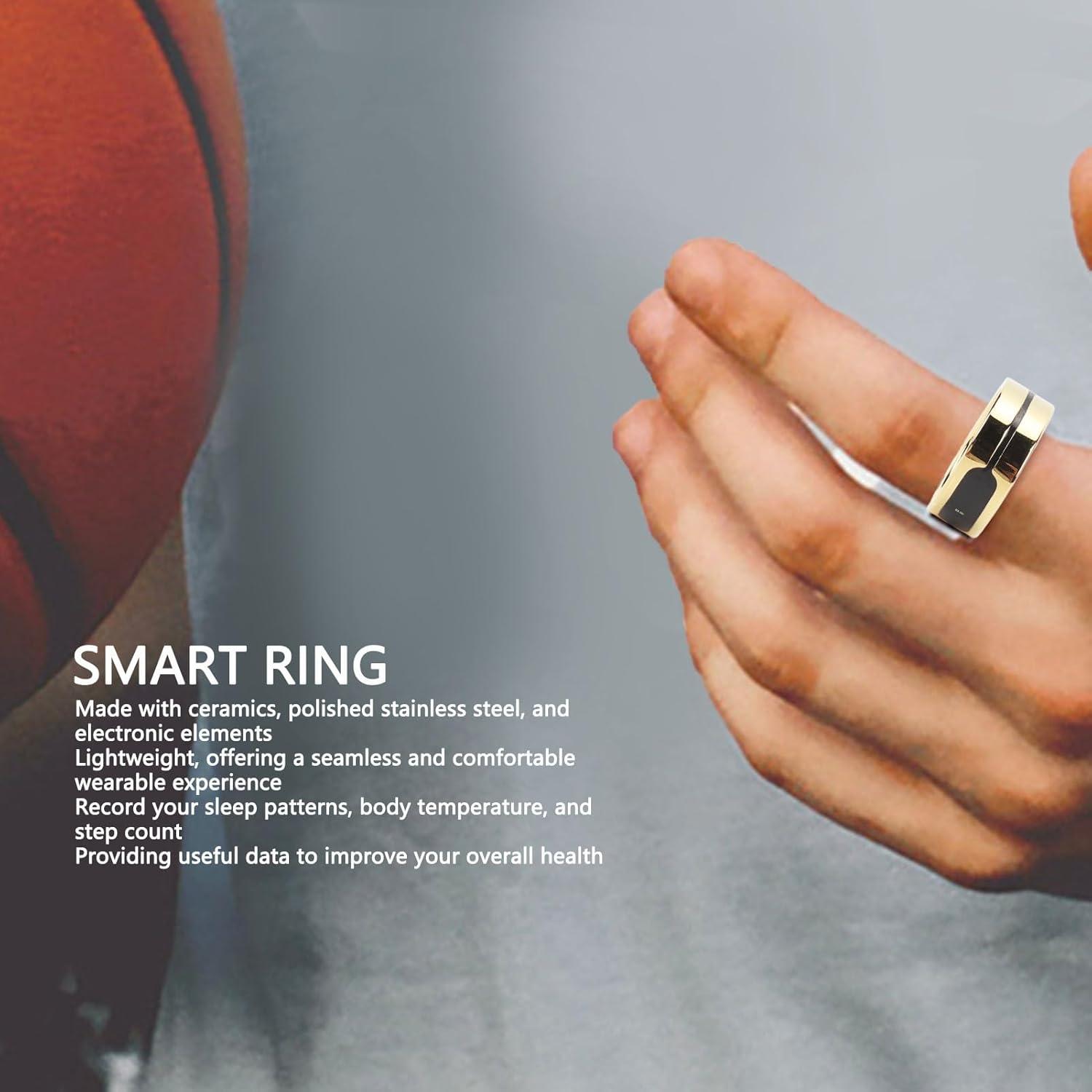 Anillo Inteligente de Salud Zunate con Control Táctil y Carga