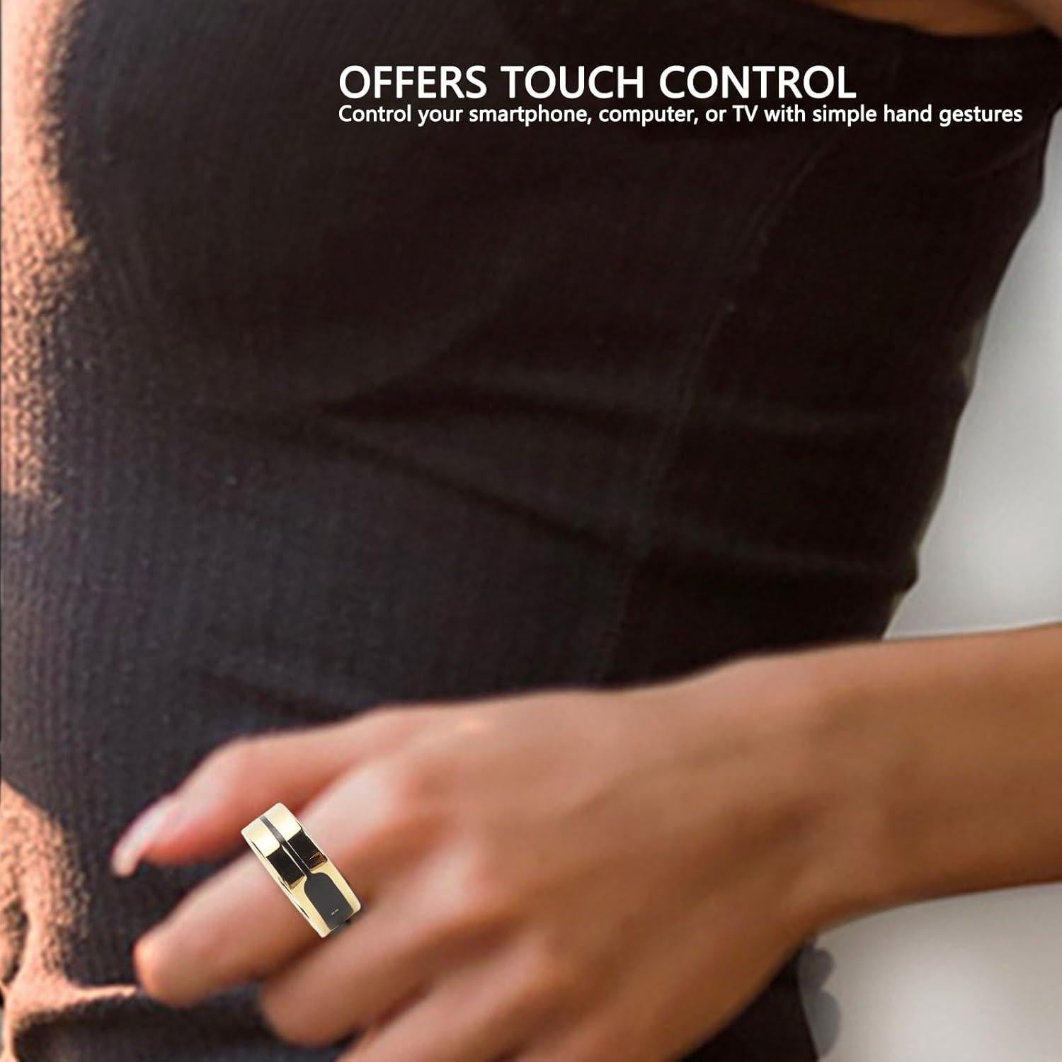 Anillo Inteligente de Salud Zunate con Control Táctil y Carga