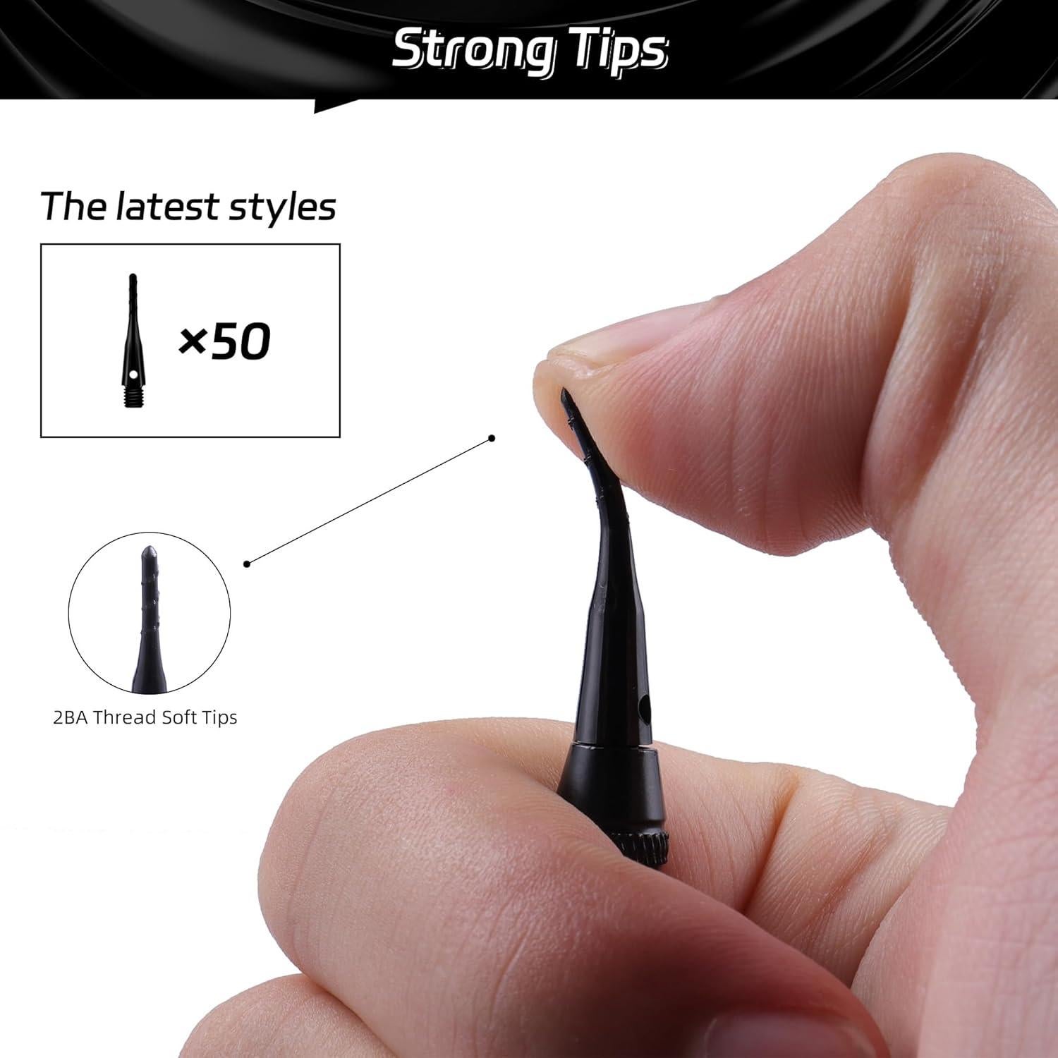 Dardos de Punta Plástica CyeeLife 12 Pcs 18 Gramos para Tablero Electrónico