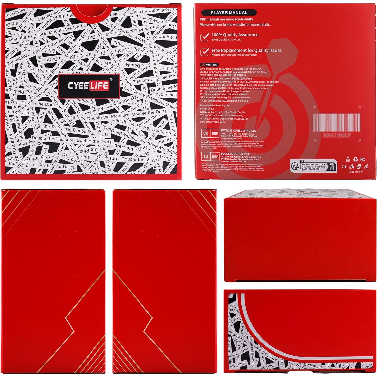 Dardos de Punta Plástica CyeeLife 12 Pcs 18 Gramos para Tablero Electrónico