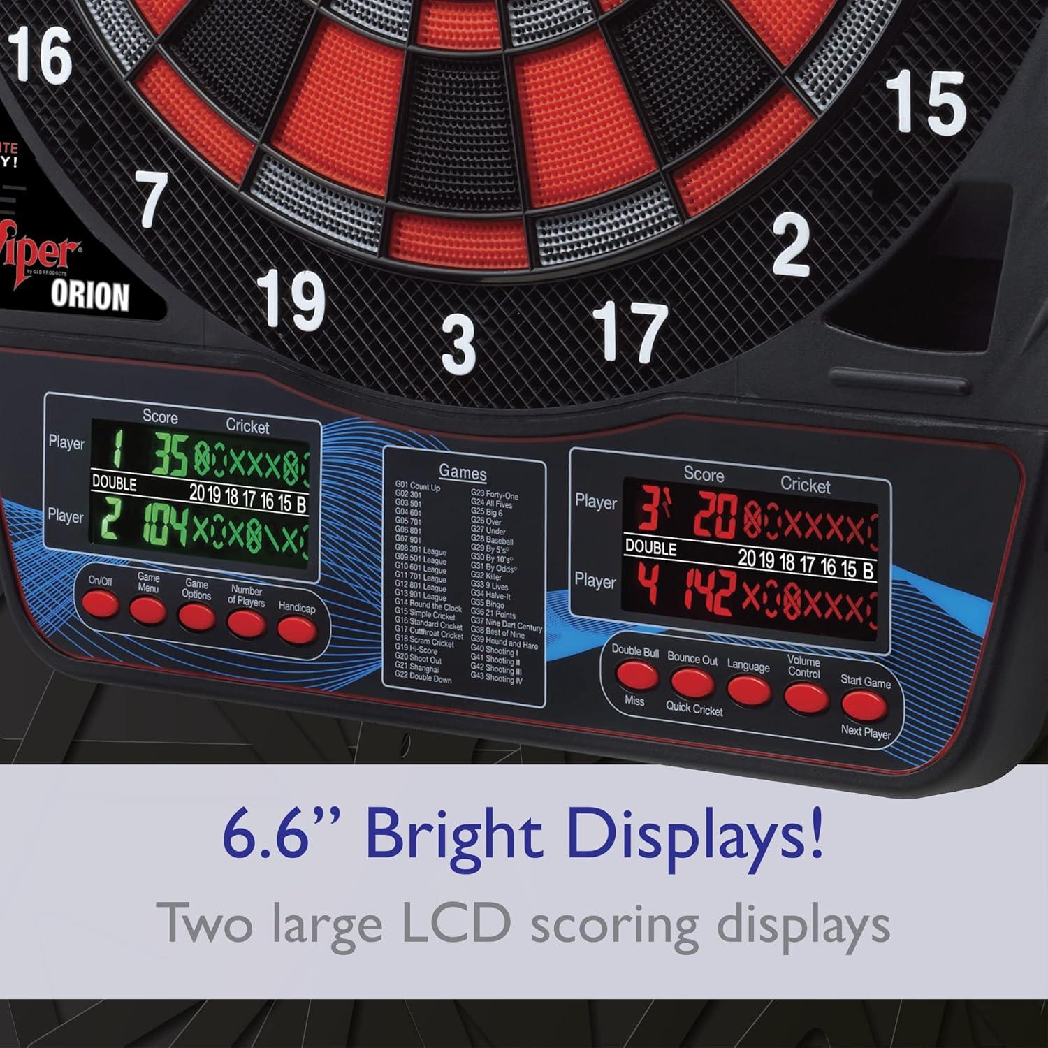 Tablero de Dardos Electrónico Viper Orion 15.5" LCD Doble
