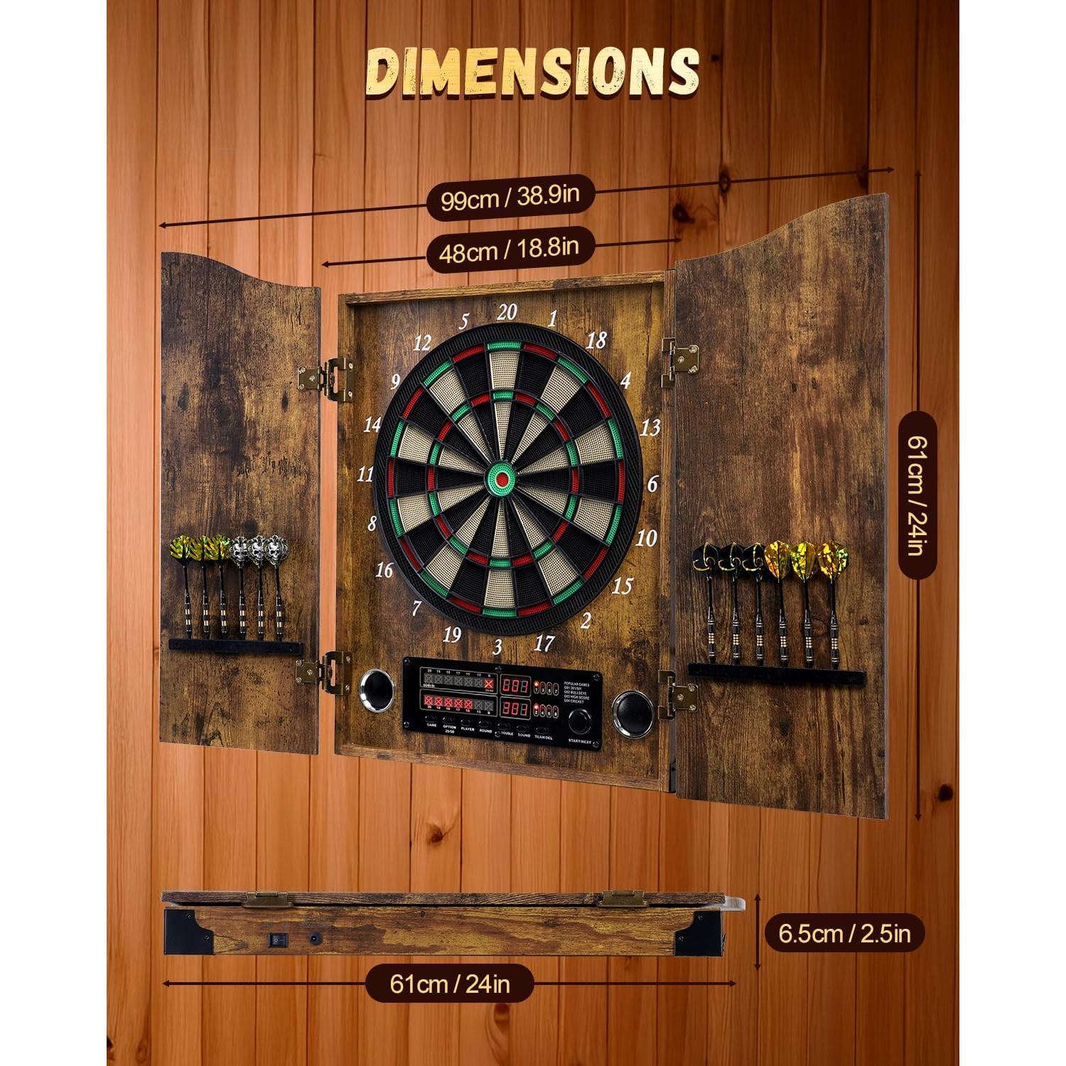 Tablero de Dardos Electrónico Yirinatek Vintage 50.96x50.96cm