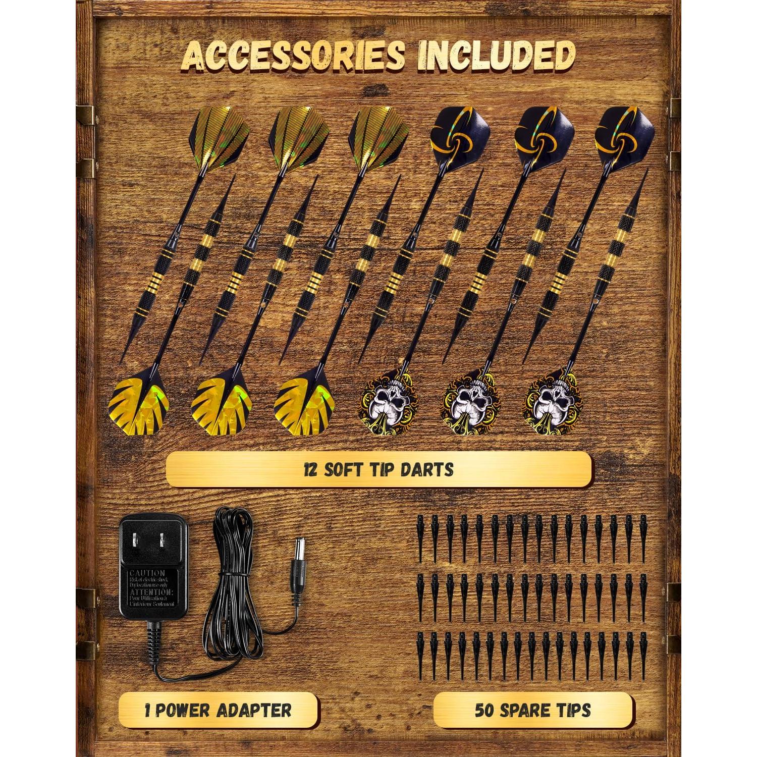 Tablero de Dardos Electrónico Yirinatek Vintage 50.96x50.96cm