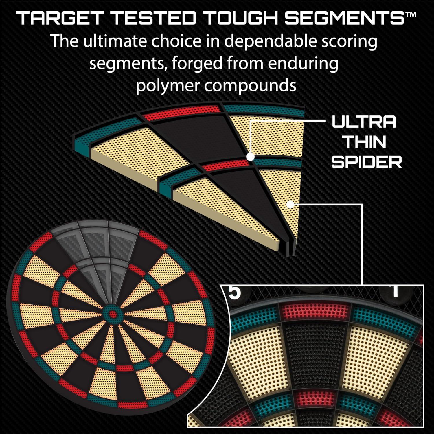 Tablero de Dardos Electrónico Fat Cat 727 - 18 Juegos, 6 Dardos