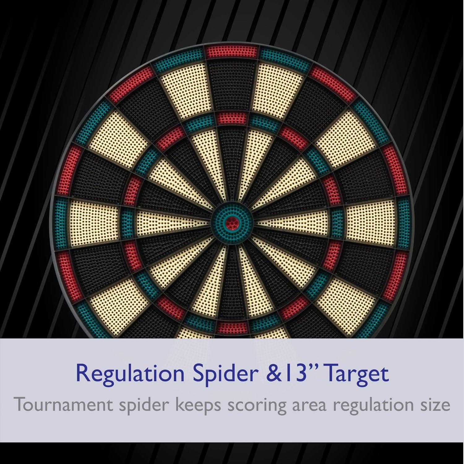 Tablero de Dardos Electrónico Fat Cat 727 - 18 Juegos, 6 Dardos