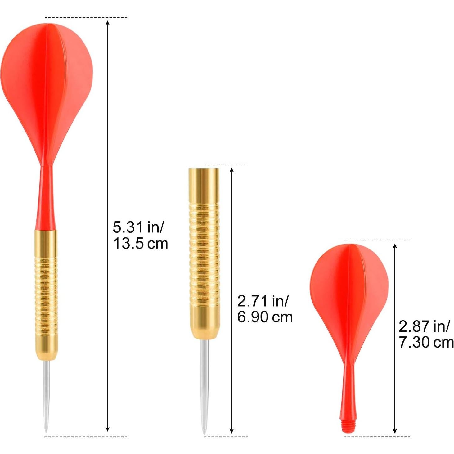 Juego de Dardos de Punta de Acero Accmor 12 Piezas 18g