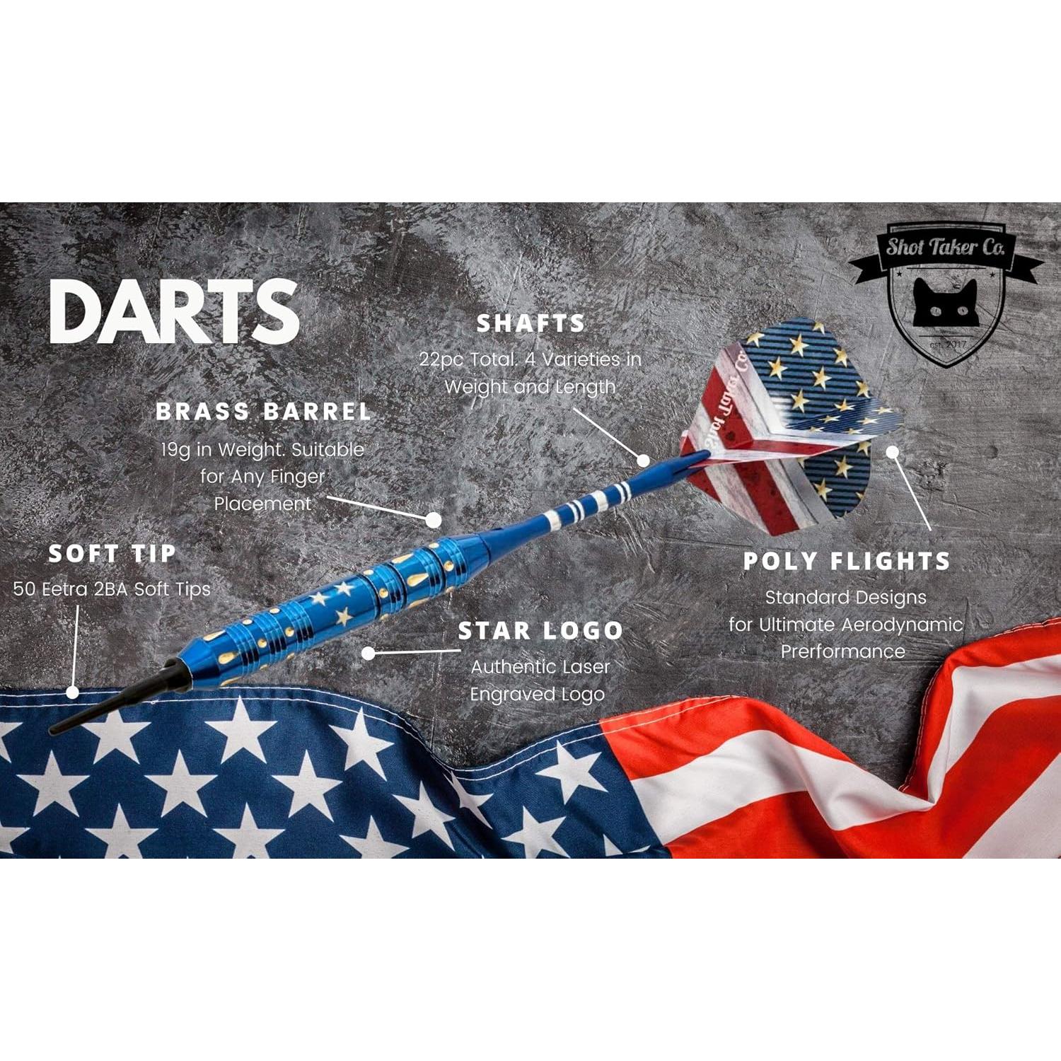 Juego de Dardos Profesionales SHOT TAKER CO. STC - 6 Dardos