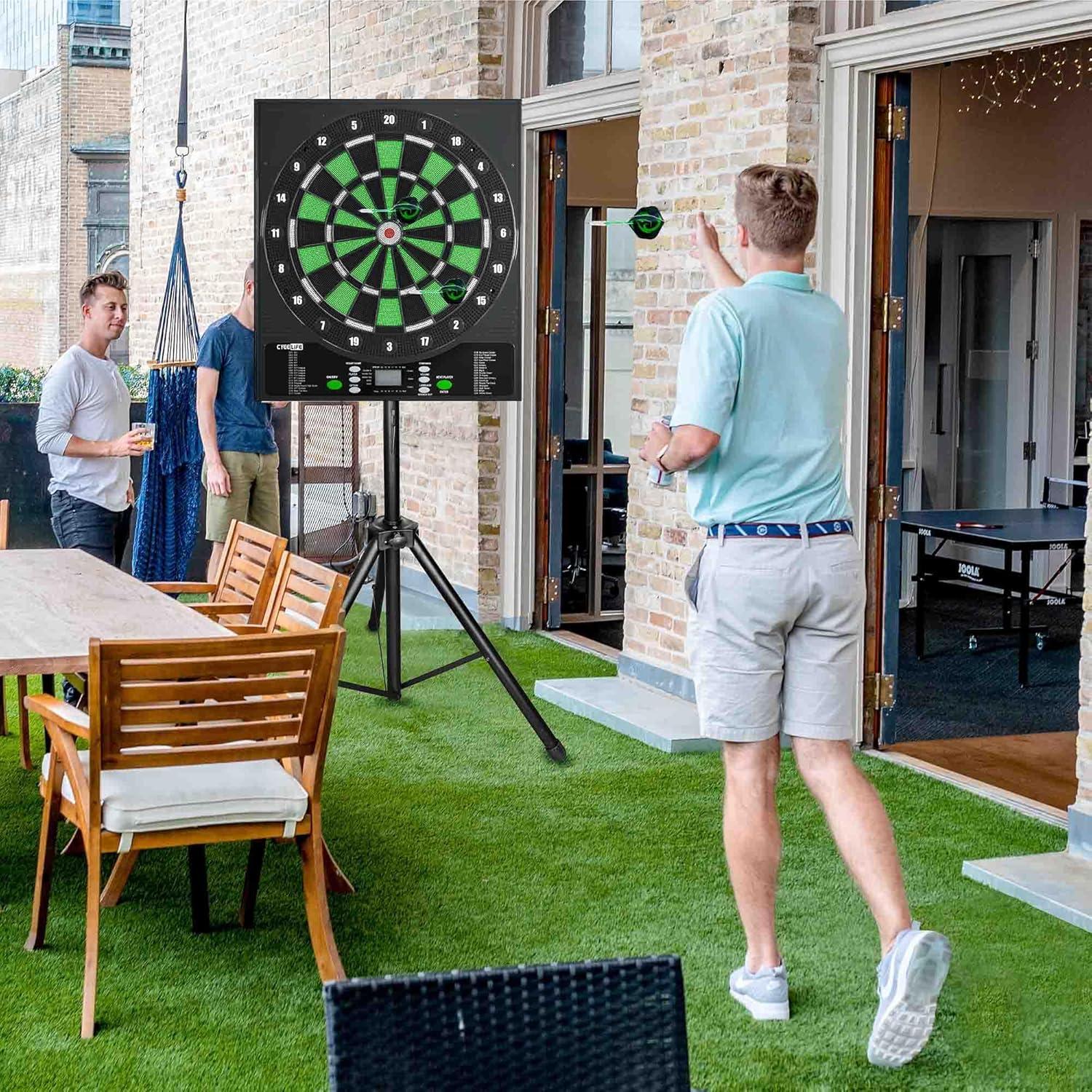 Tablero de Dardos Electrónico CyeeLife con 12 Dardos y Adaptador