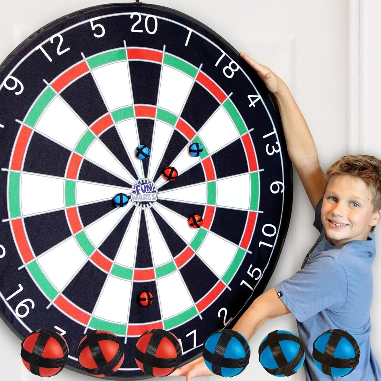 Funwares 36" Giant Dart Board for Adults and Kids, 25% Larger Than The Competition for Ultimate Indoor Fun and Outdoor Fun, Party Game for Families, Games for Kids 8-12, and Dart Game for Adults
