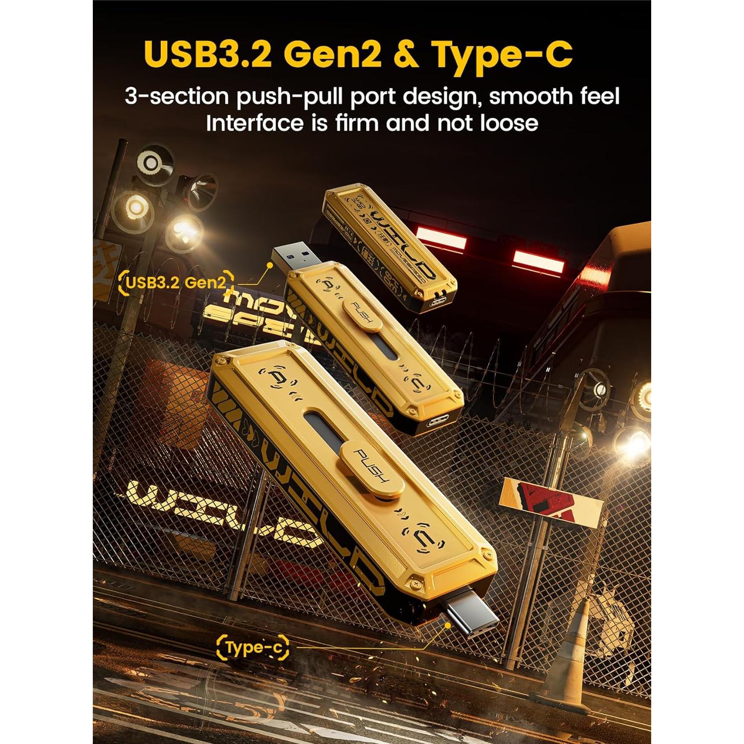 SSD Externo MOVESPEED 1TB USB 3.2 Tipo-C 1000MB/s