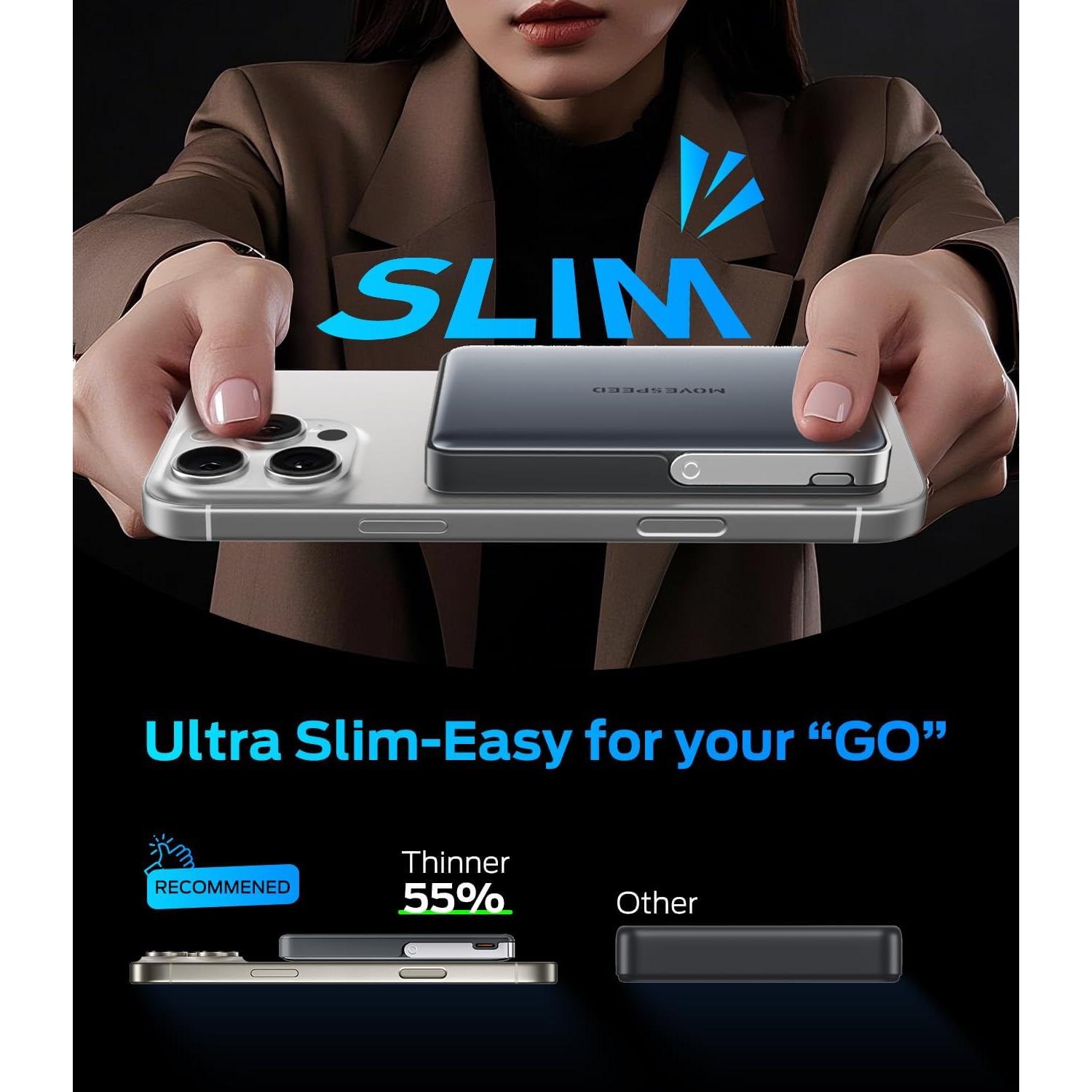 Batería Magnética MOVE SPEED 10000mAh Carga Rápida 22.5W