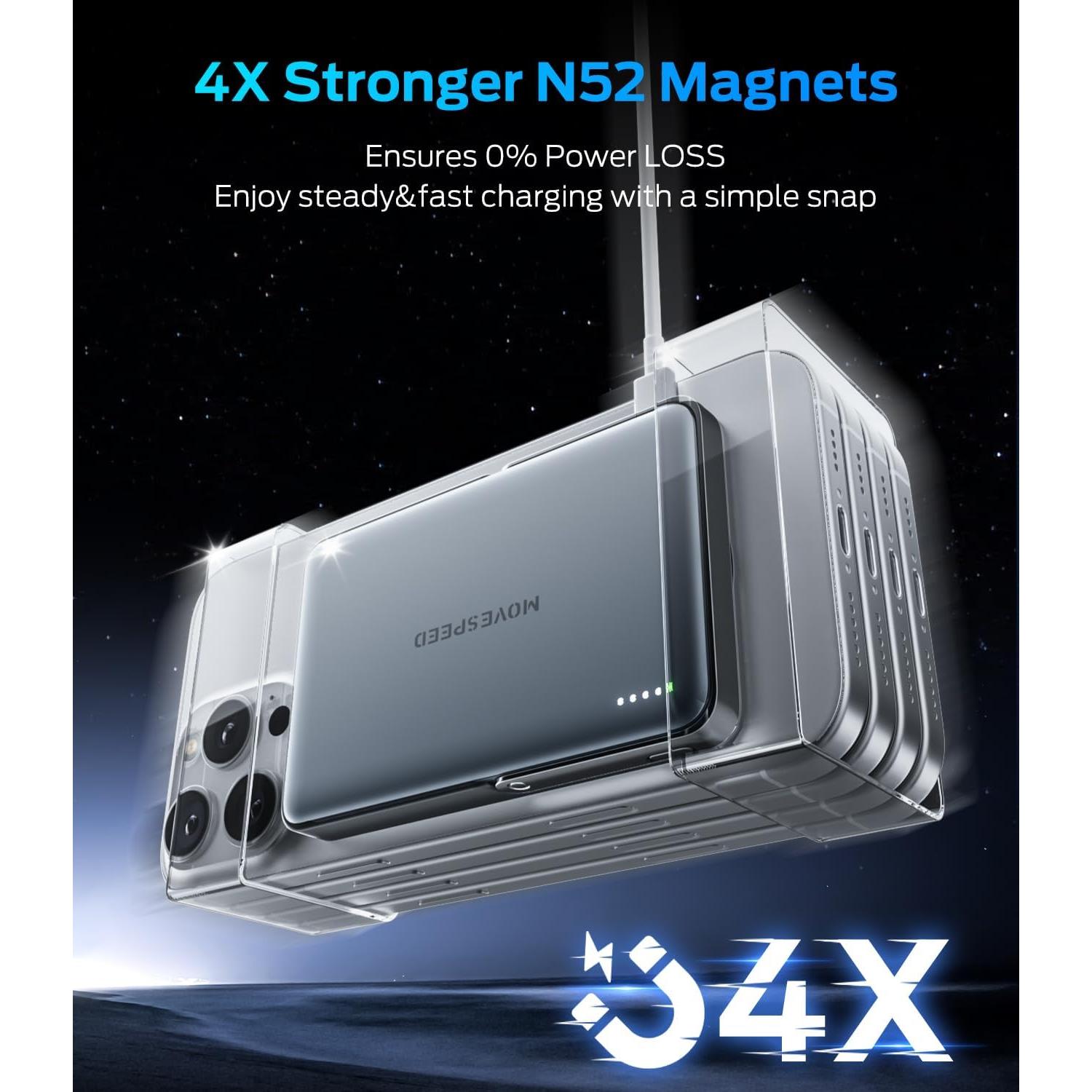 Batería Magnética MOVE SPEED 10000mAh Carga Rápida 22.5W