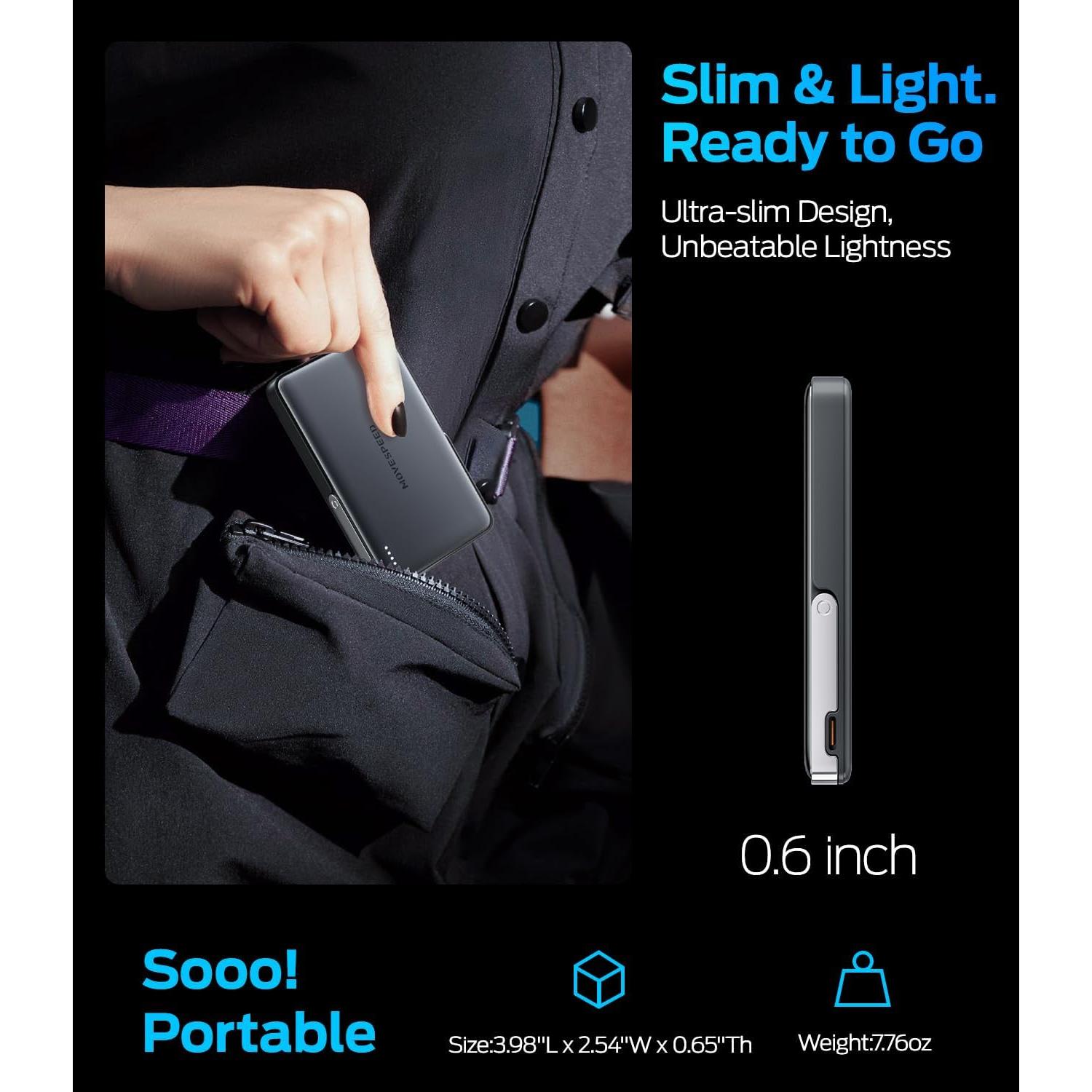 Batería Magnética MOVE SPEED 10000mAh Carga Rápida 22.5W