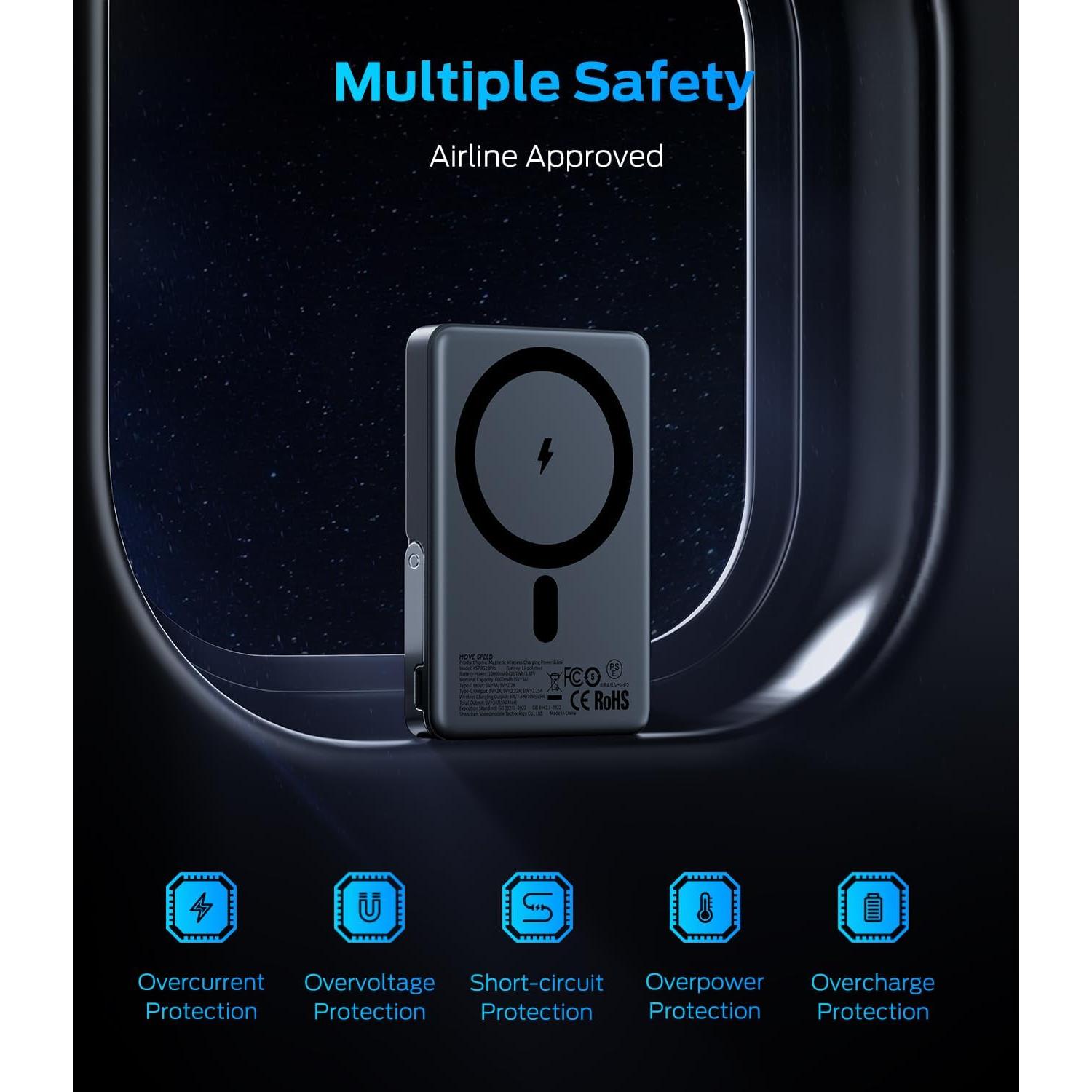 Batería Magnética MOVE SPEED 10000mAh Carga Rápida 22.5W