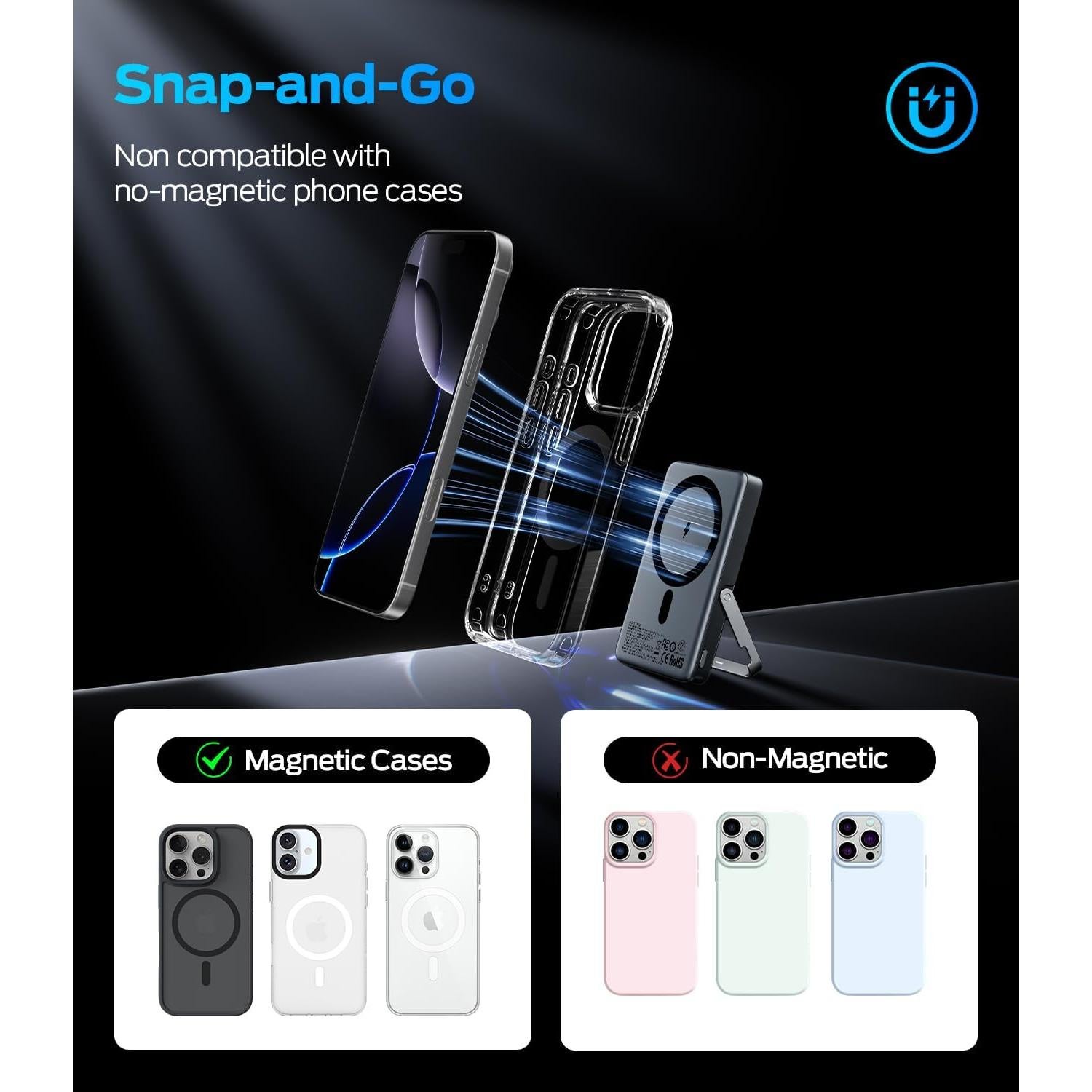 Batería Magnética MOVE SPEED 10000mAh Carga Rápida 22.5W