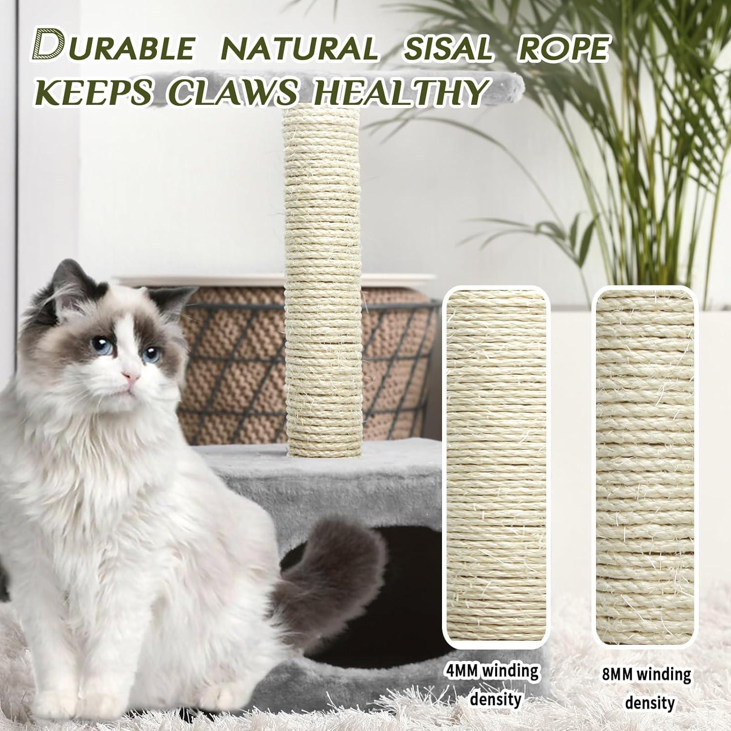Cuerda de sisal natural 8mm x 30m para rascadores de gatos