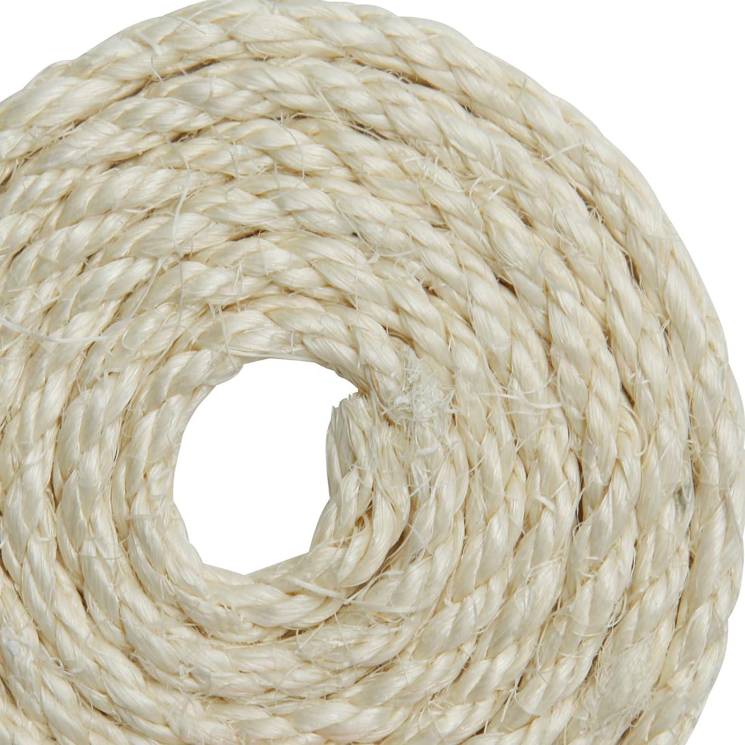 Cuerda de sisal natural 8mm x 30m para rascadores de gatos