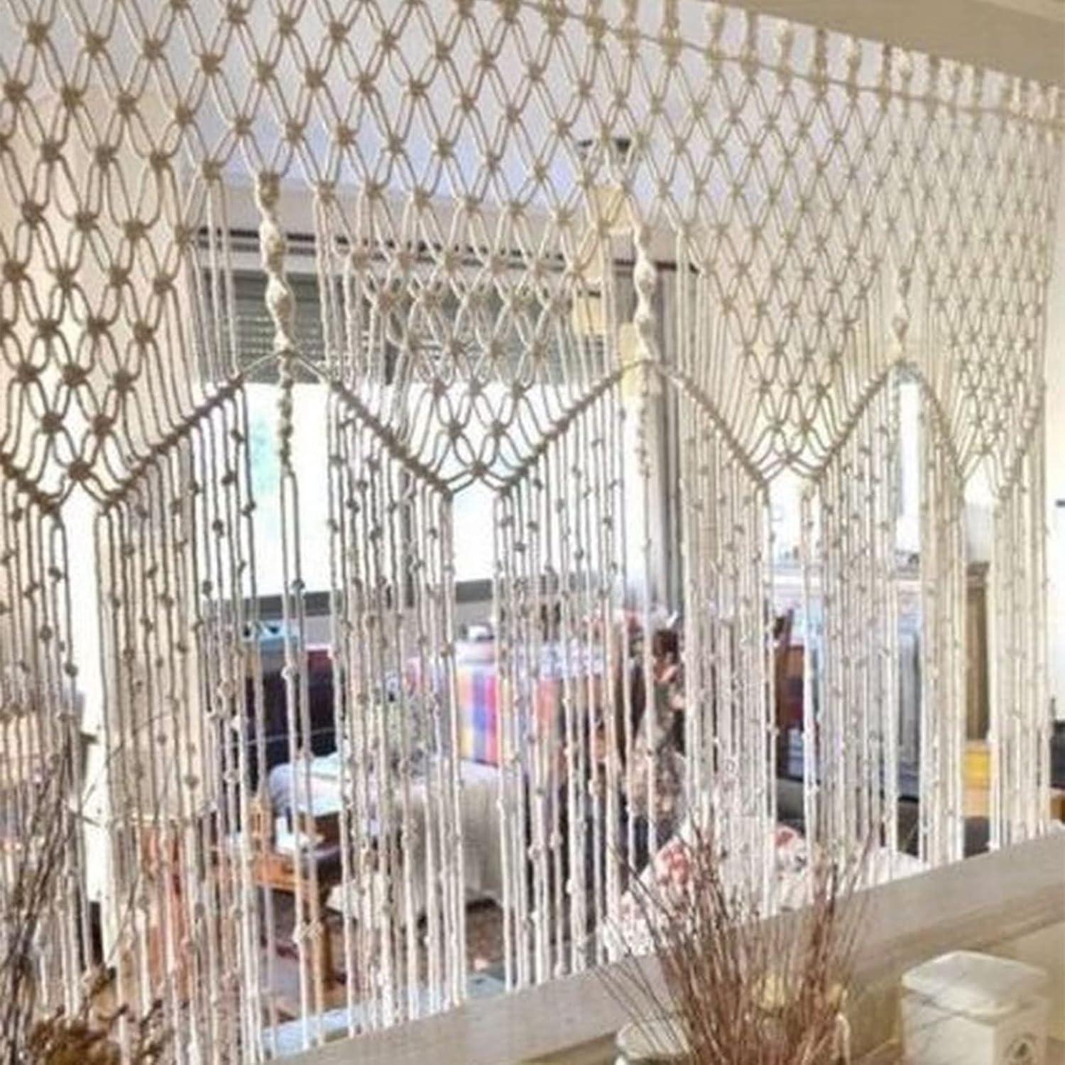 jijAcraft 1/3 Inch Nautical Cotton Rope Crafts, 8mm x 65Feet Clothes line Rope for Outdoor,3 Ply White Rope Cord Unbleached Rope, Macrame Cord Rope for Clothesline, Baskets, Hangings Pots, Pet, Toys