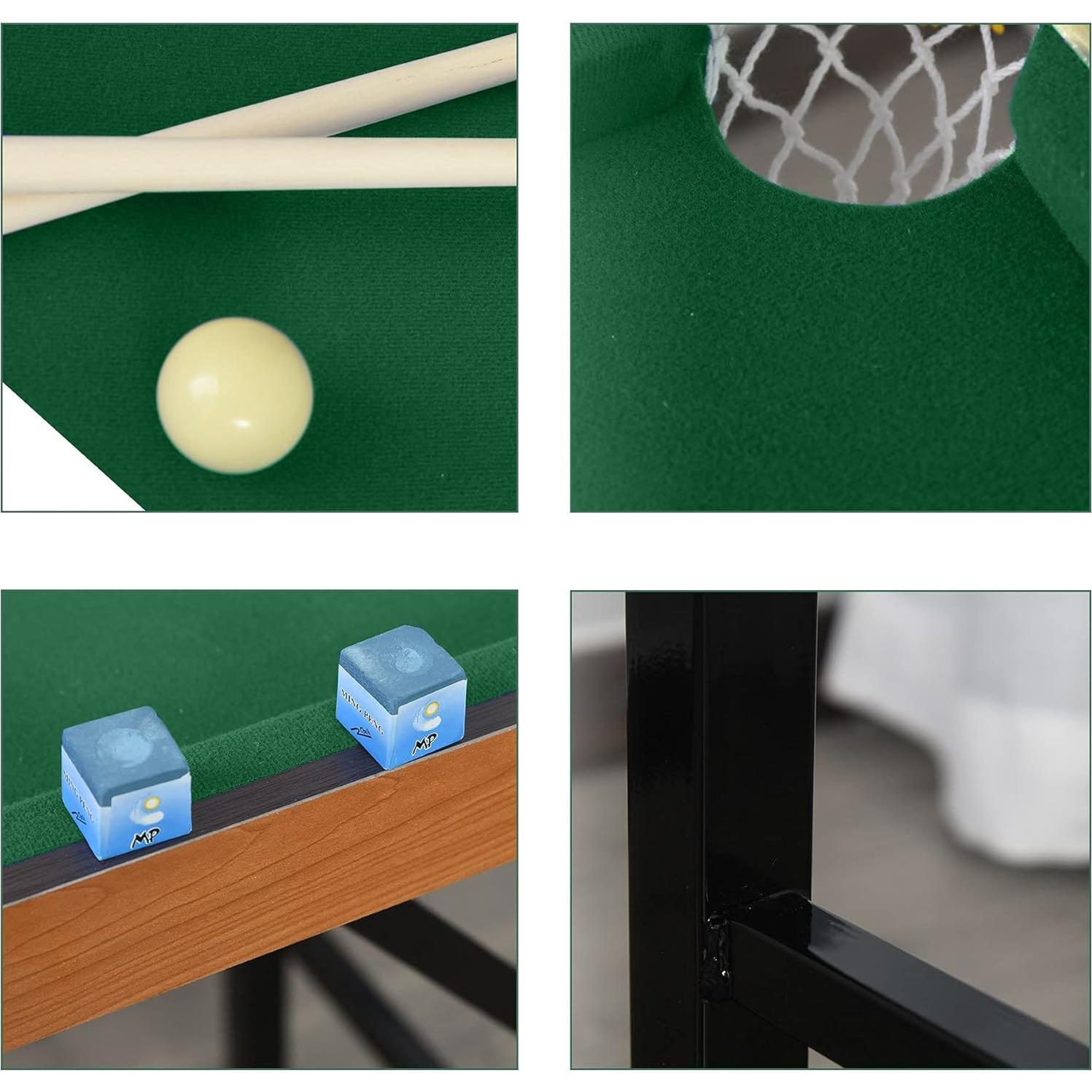 Mesa de Billar Plegable Soozier 139.7x62.9cm Verde