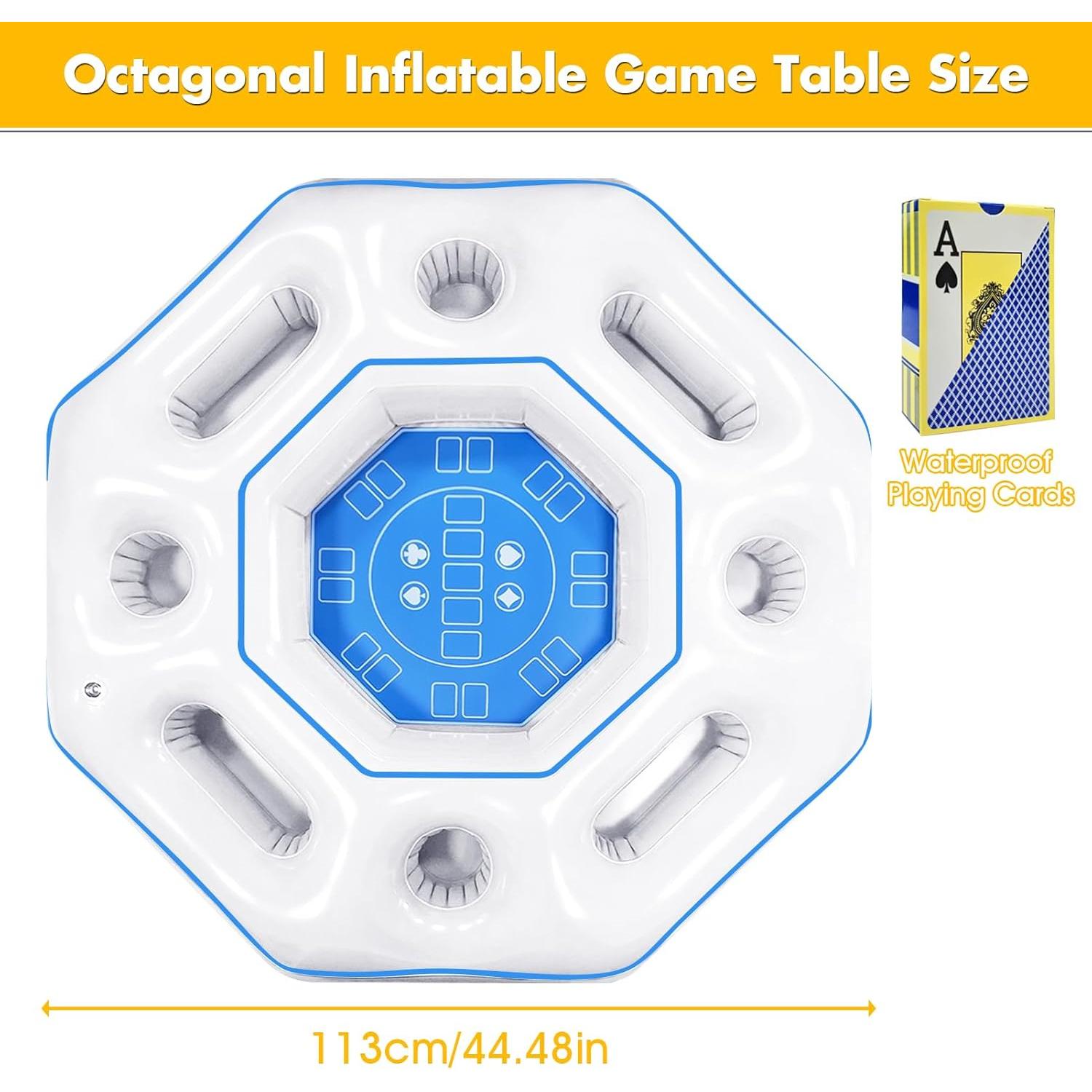 Mesa de Juego Inflable Octagonal Lanathel con Cartas Impermeables