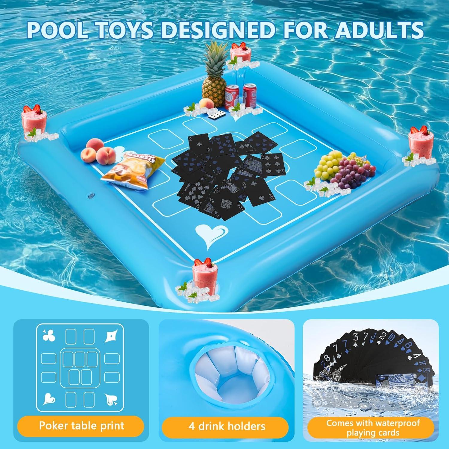 Mesa Flotante Inflable para Piscina Kaiedos 101.6cm Azul Cielo