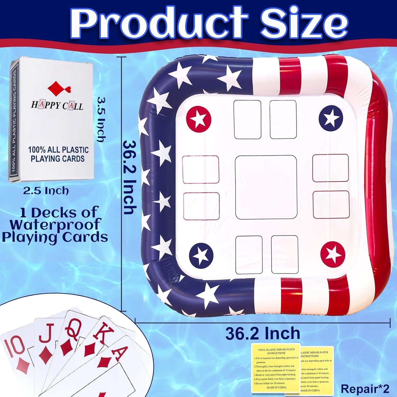 Mesa Flotante Inflable AMENON 2 en 1 para Piscina 91x91cm