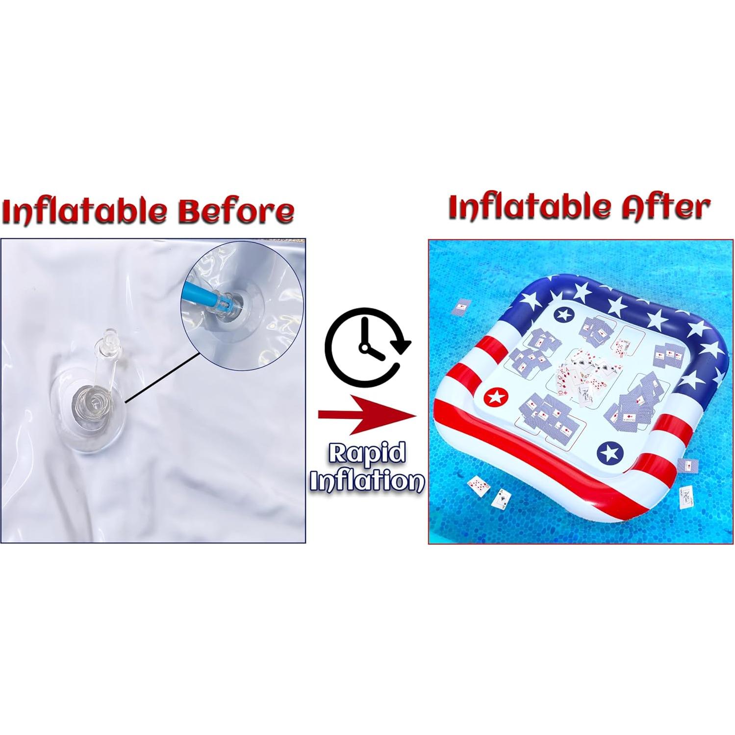 Mesa Flotante Inflable AMENON 2 en 1 para Piscina 91x91cm