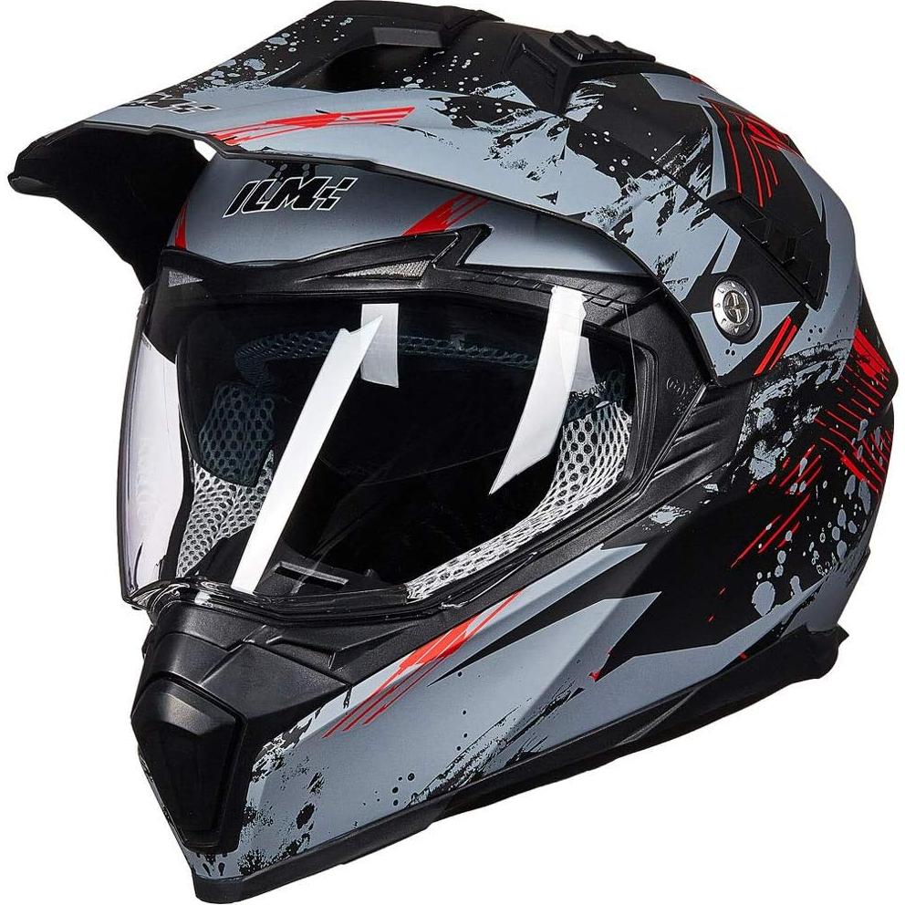Casco ILM 606V Off Road Motocross Verde Talla Grande
