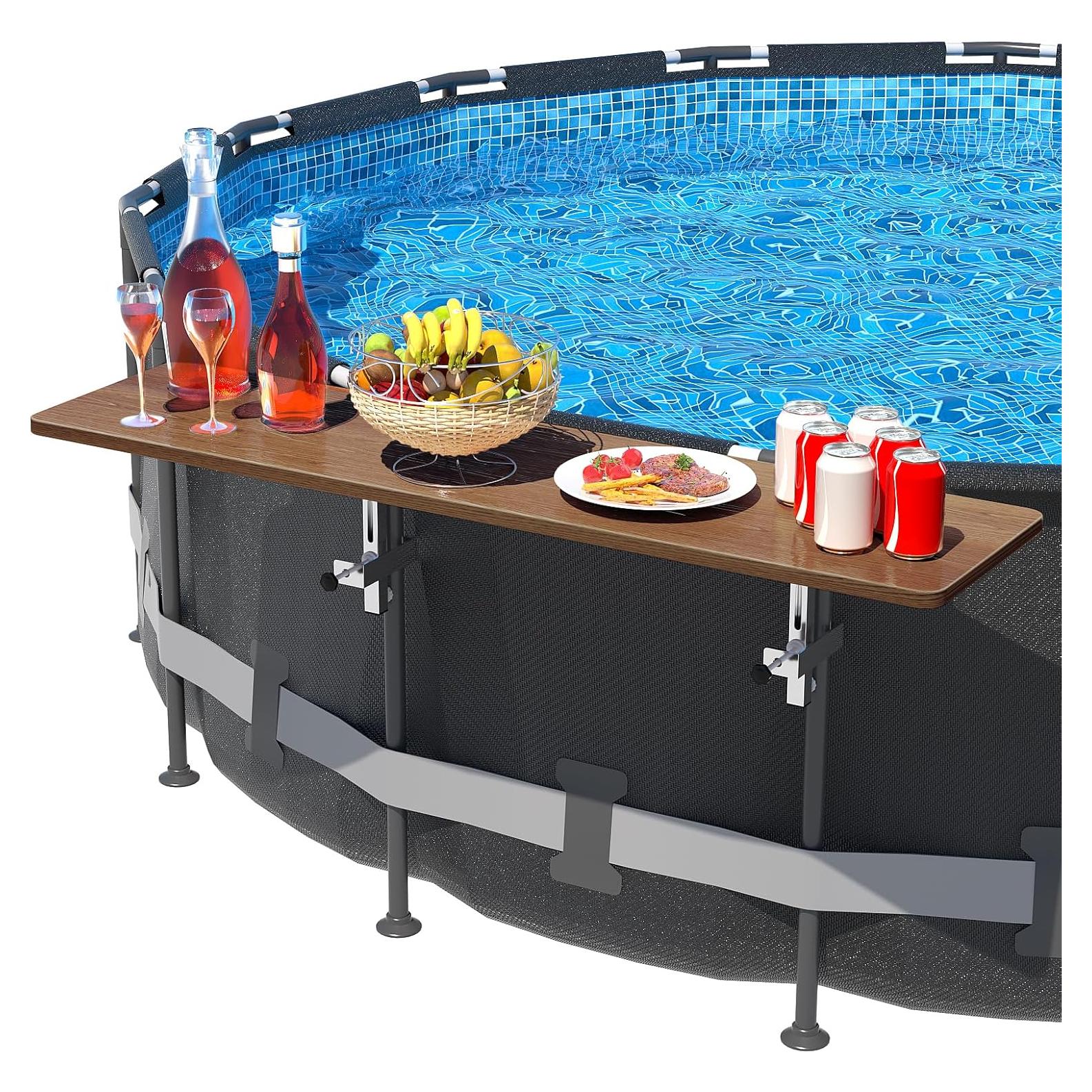 Barra de piscina Utheer con mesa lateral para bebidas 119.88x27.94 cm