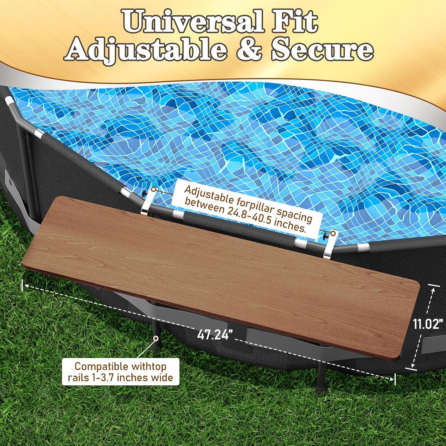 Barra de piscina Utheer con mesa lateral para bebidas 119.88x27.94 cm