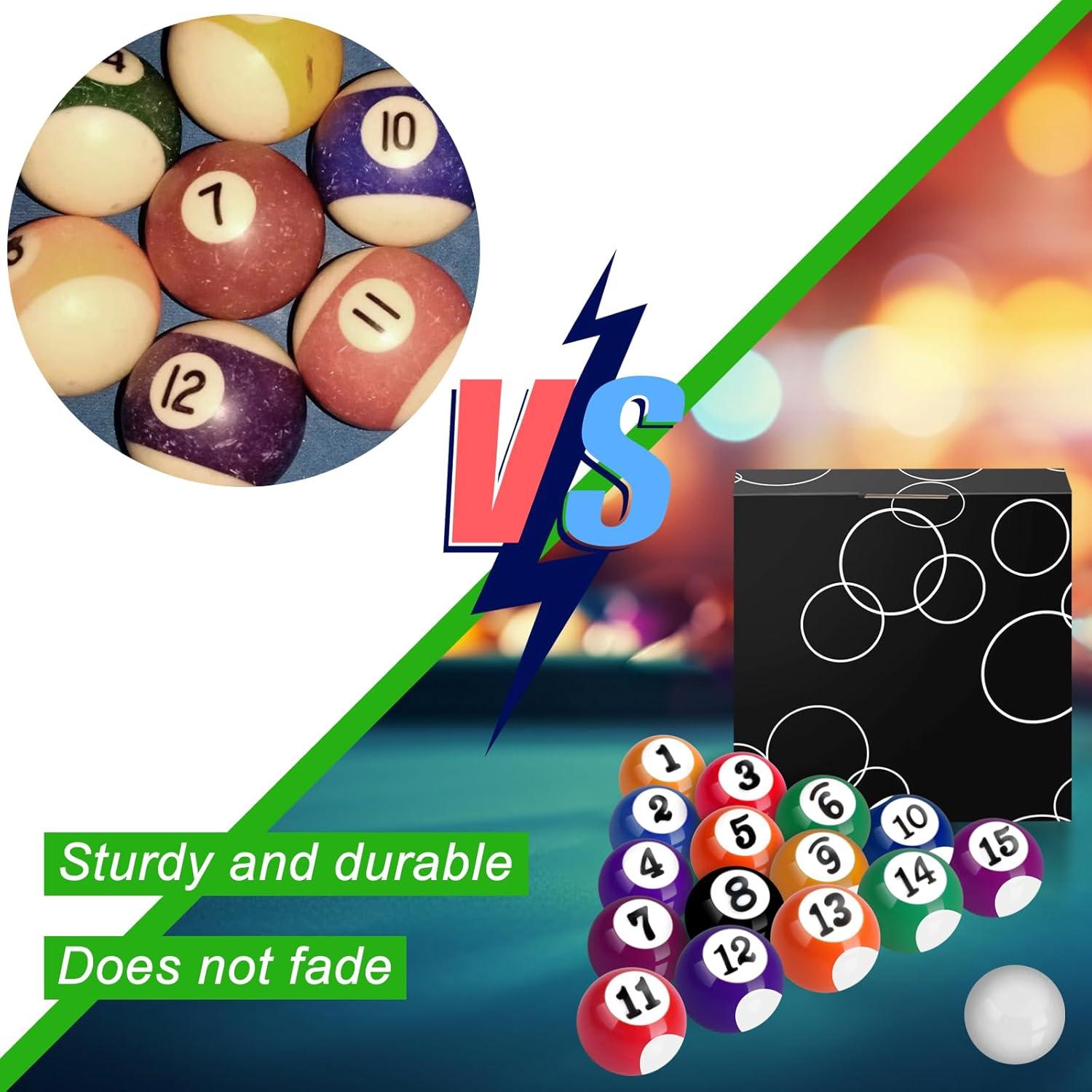 Set de 16 Bolas de Billar AccEncyc 5.72cm Multicolores