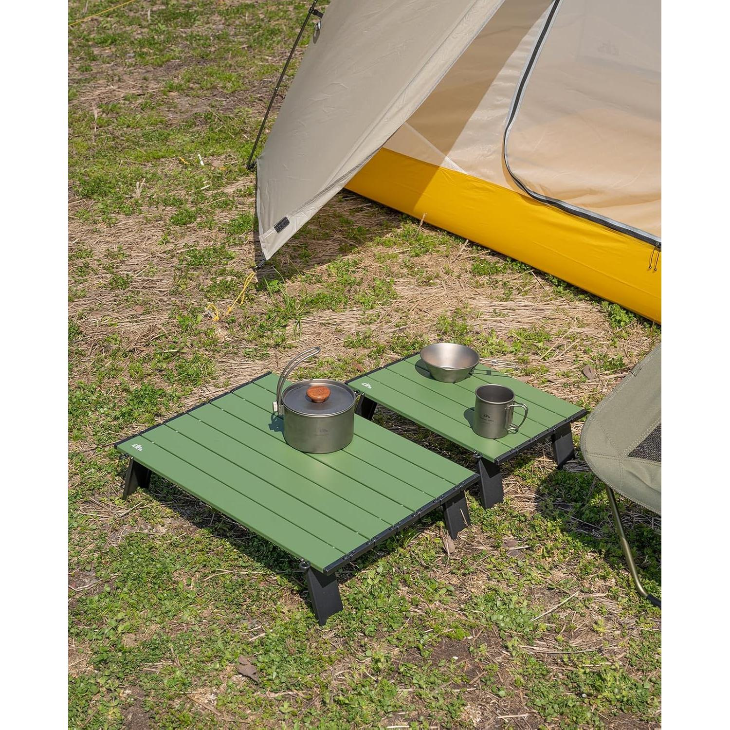 Mesa Plegable Compacta iClimb IC703707 Aluminio Verde 12.7cm